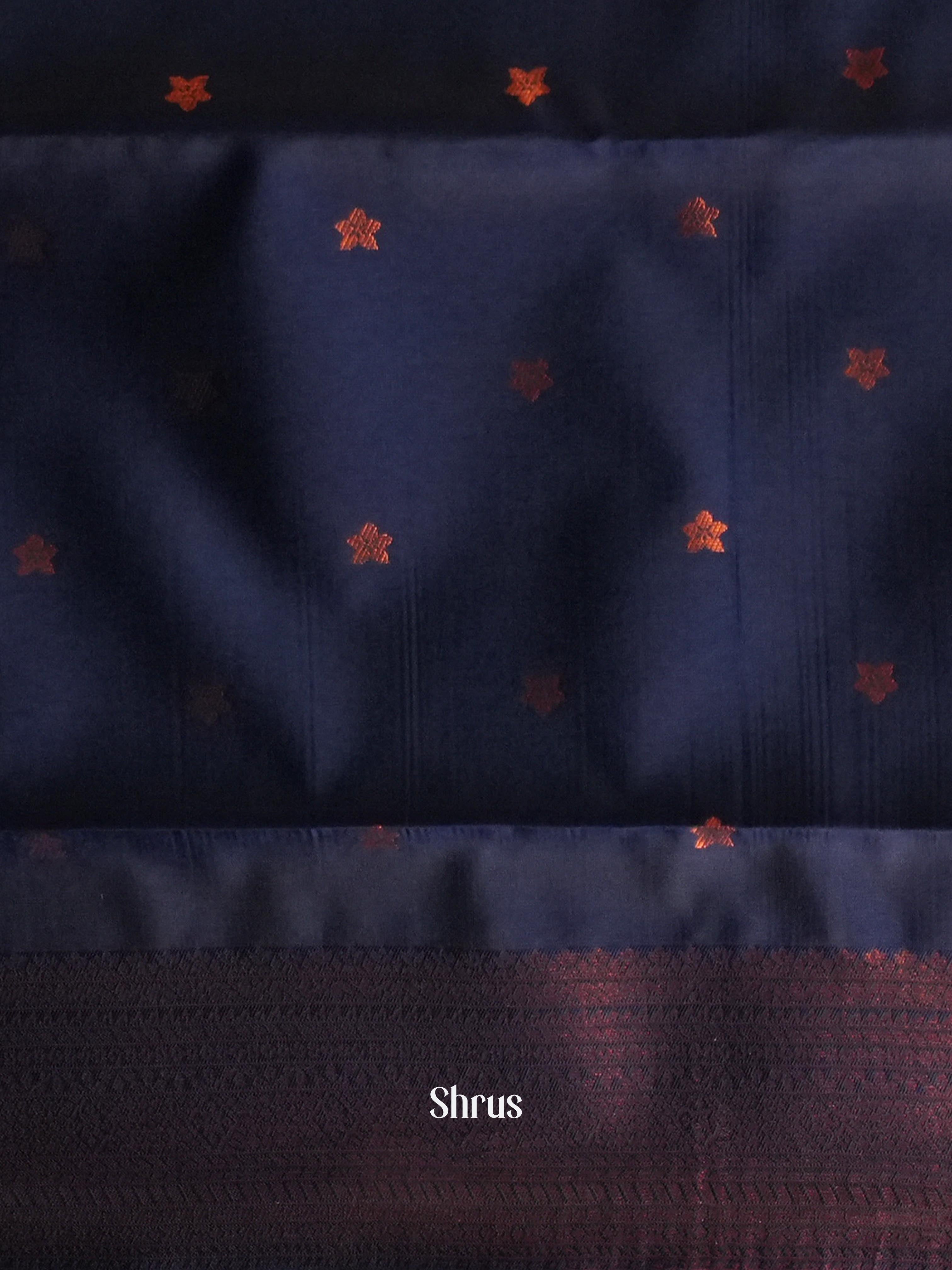 Teal & Blue - Semi Arani Silk Saree - Shop on Shrus.com