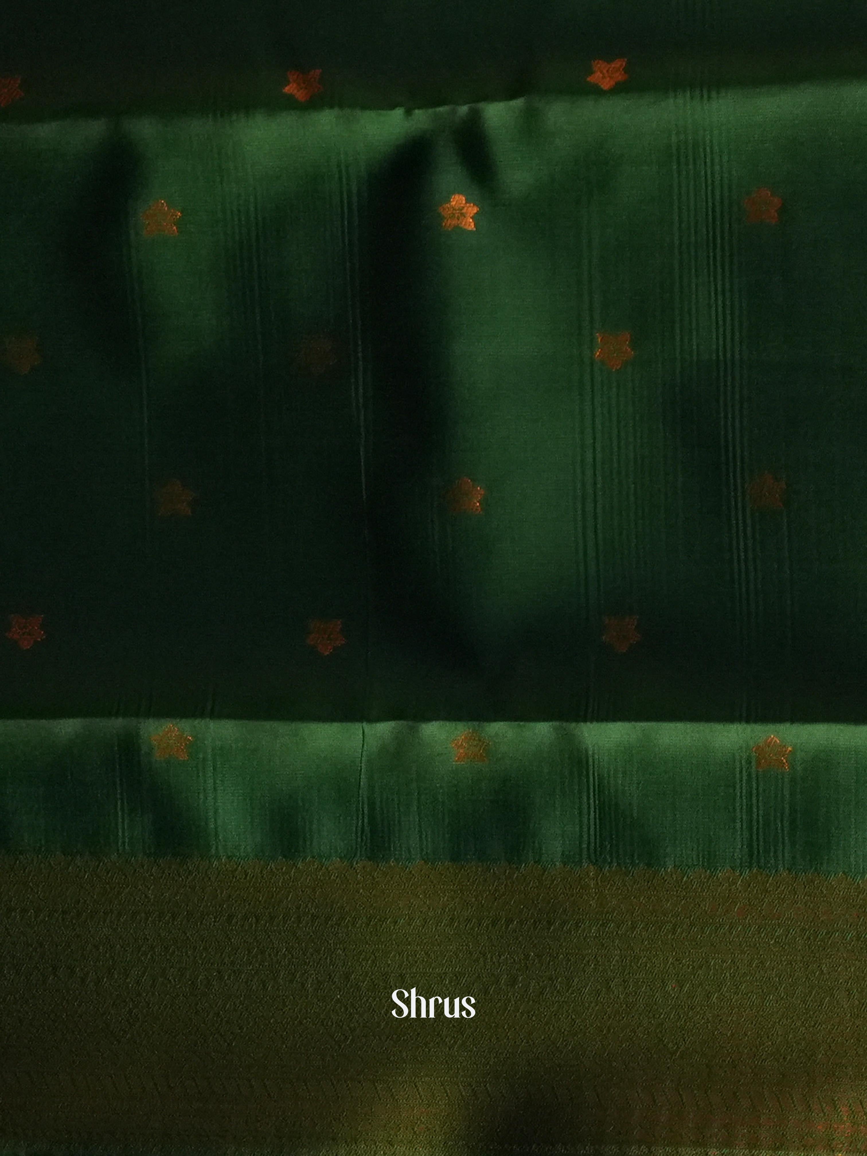 Violet & Green - Semi Arani Silk Saree - Shop on Shrus.com