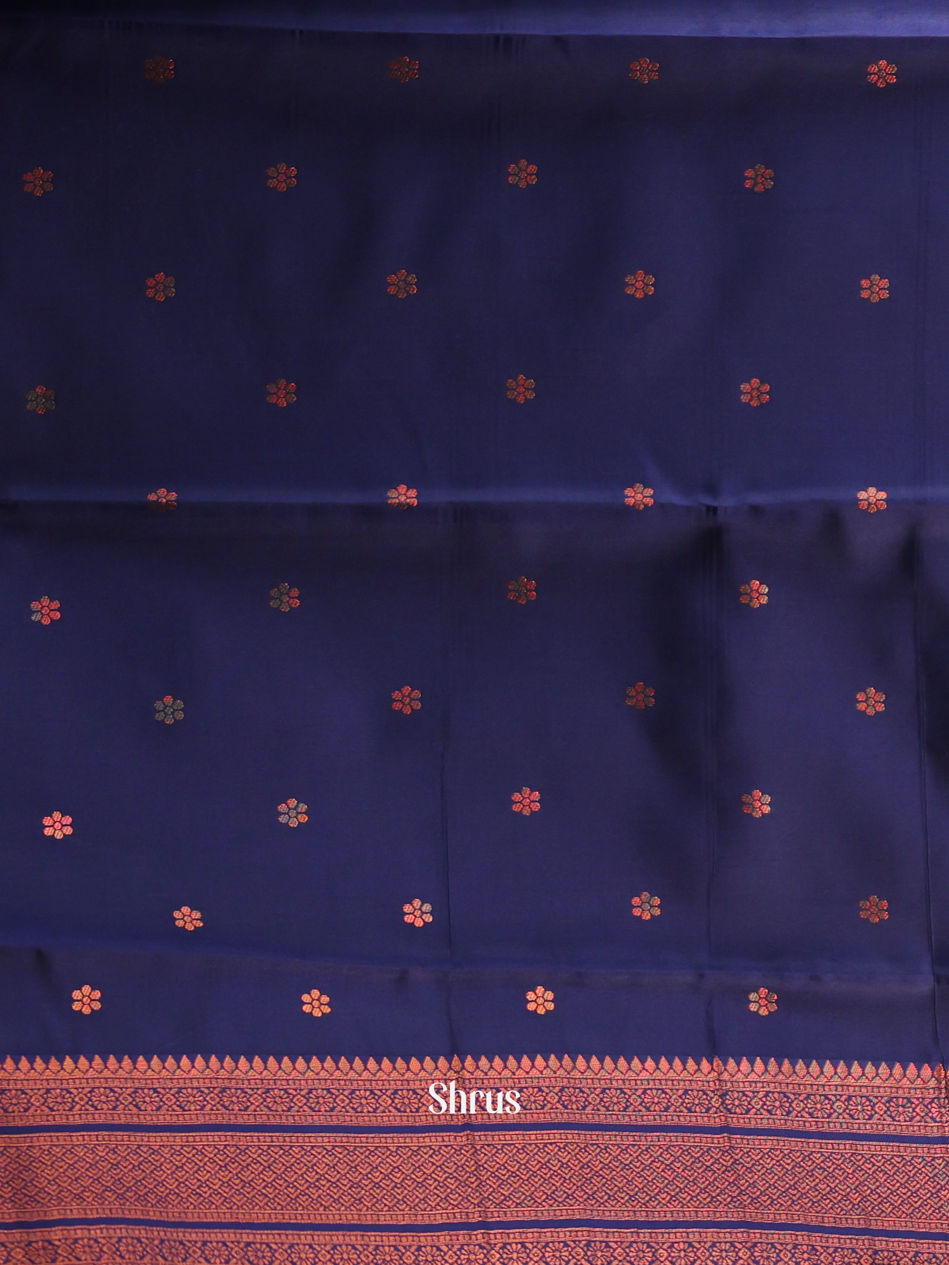 Teal & Blue - Semi Arani Silk Saree - Shop on Shrus.com