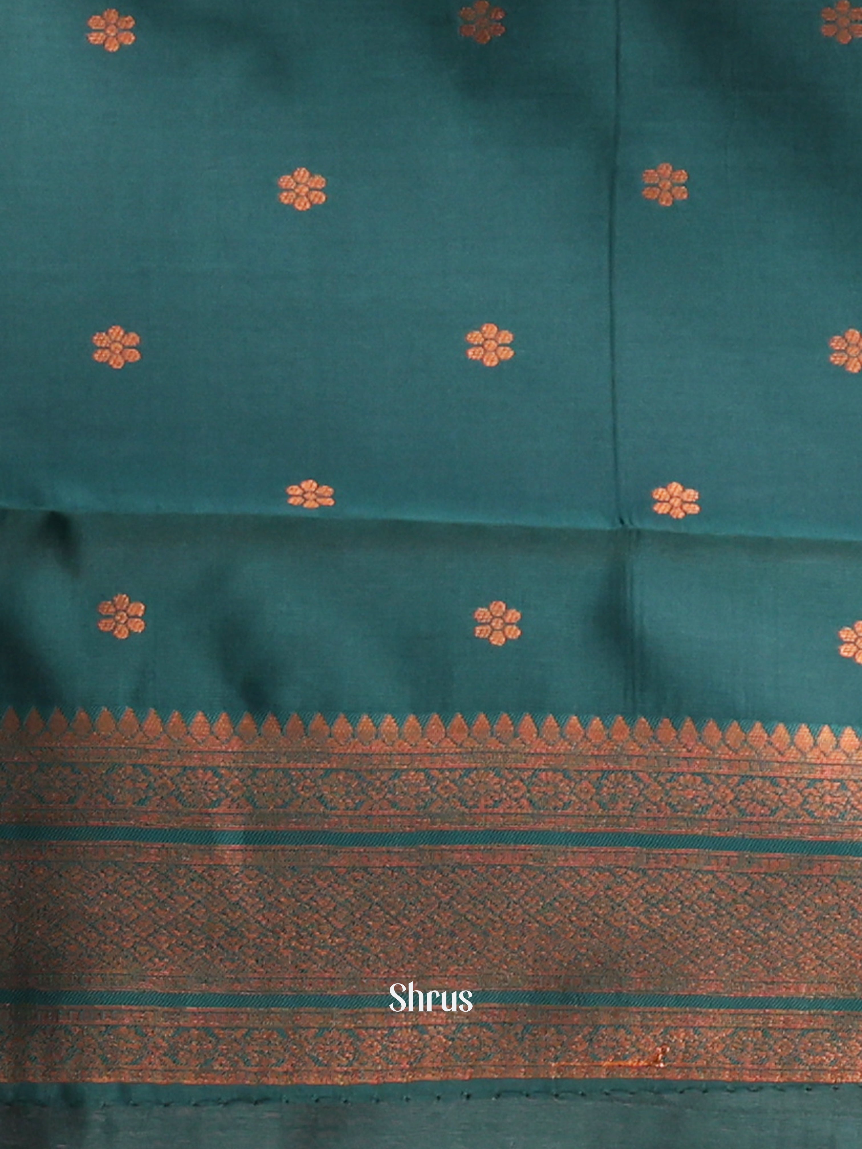 Pink & Green - Semi Arani Silk Saree - Shop on Shrus.com