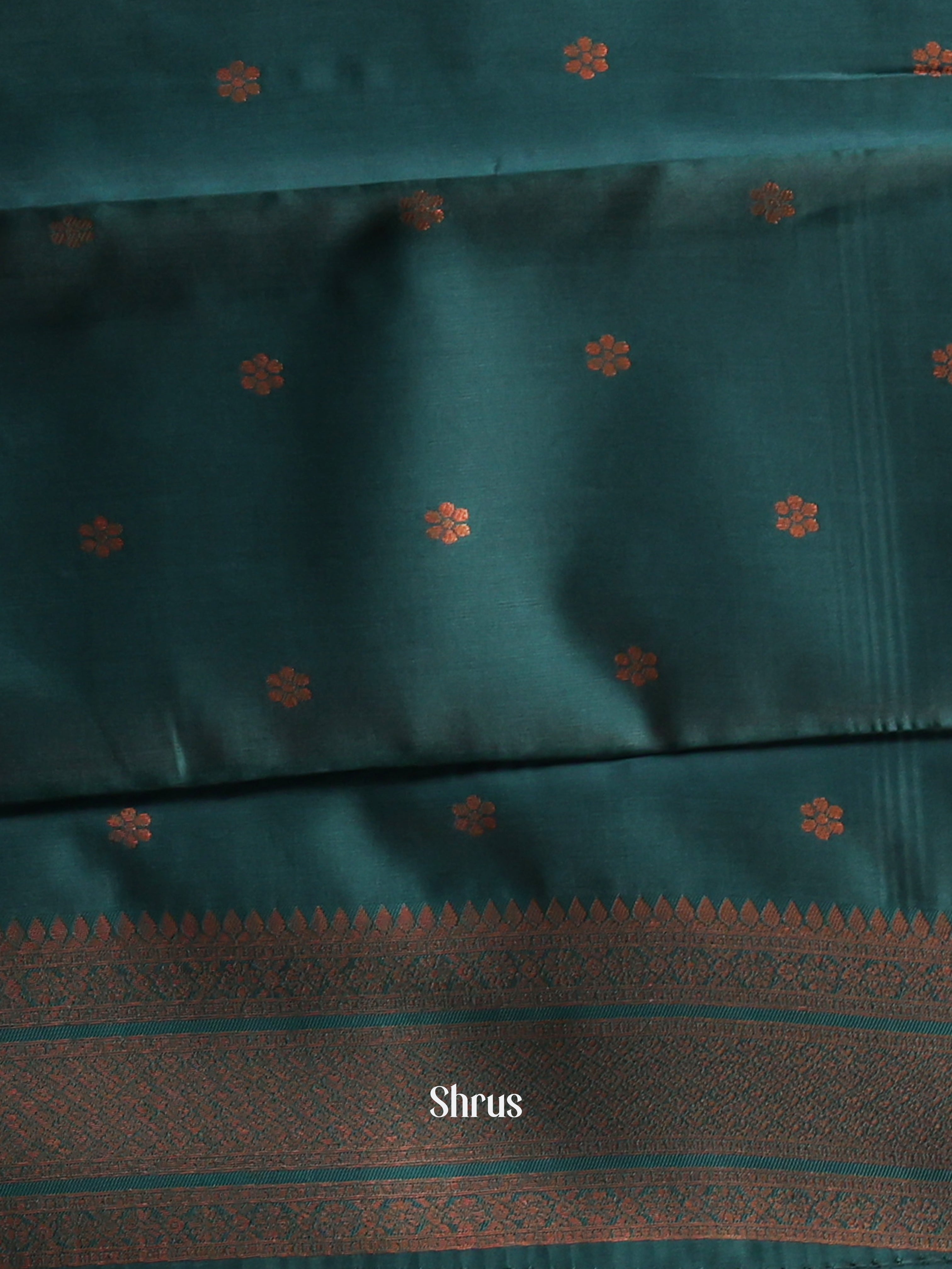 Lite Green & Green- Semi Arani Silk Saree - Shop on Shrus.com