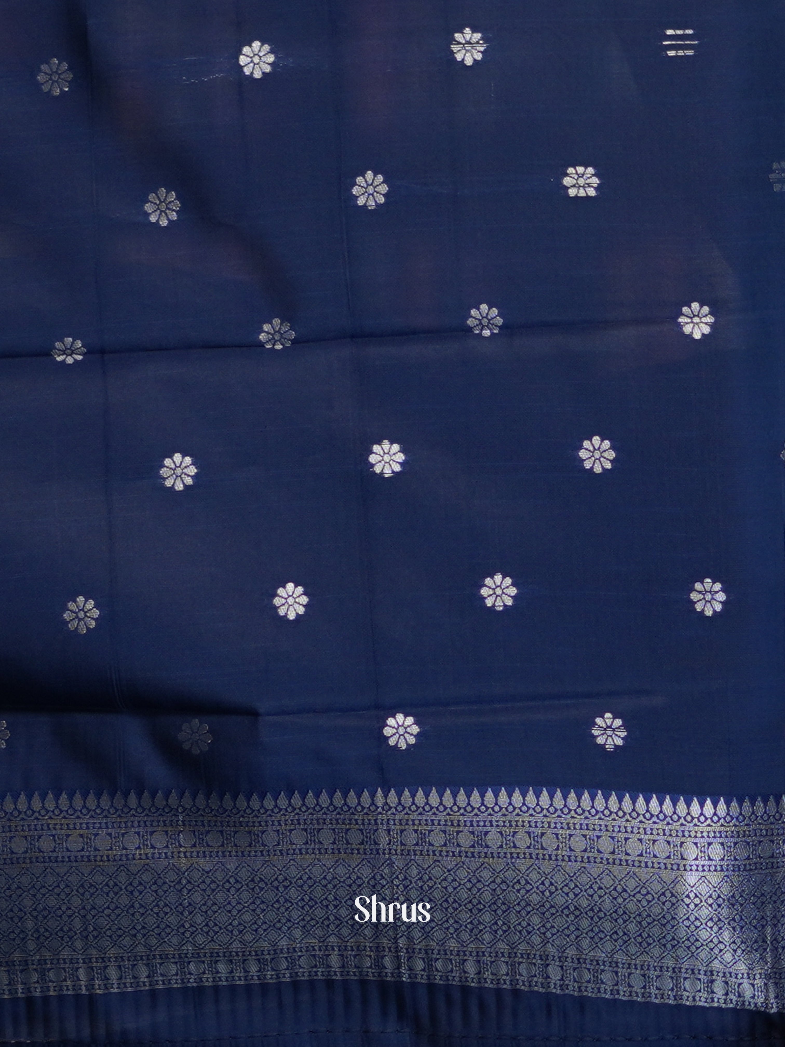 Teal & Blue - Semi Arani Silk Saree - Shop on Shrus.com