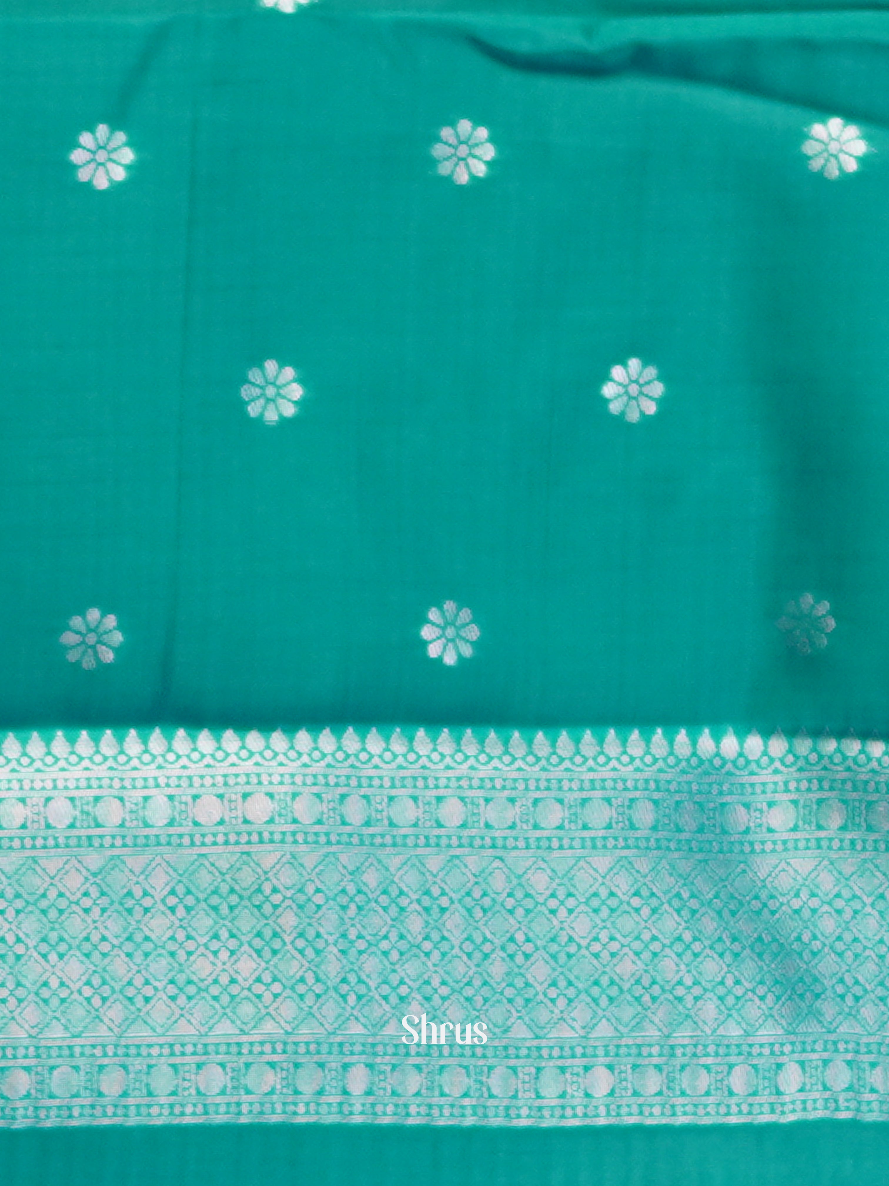 Mustardy Green & Green - Semi Arani Silk Saree - Shop on Shrus.com