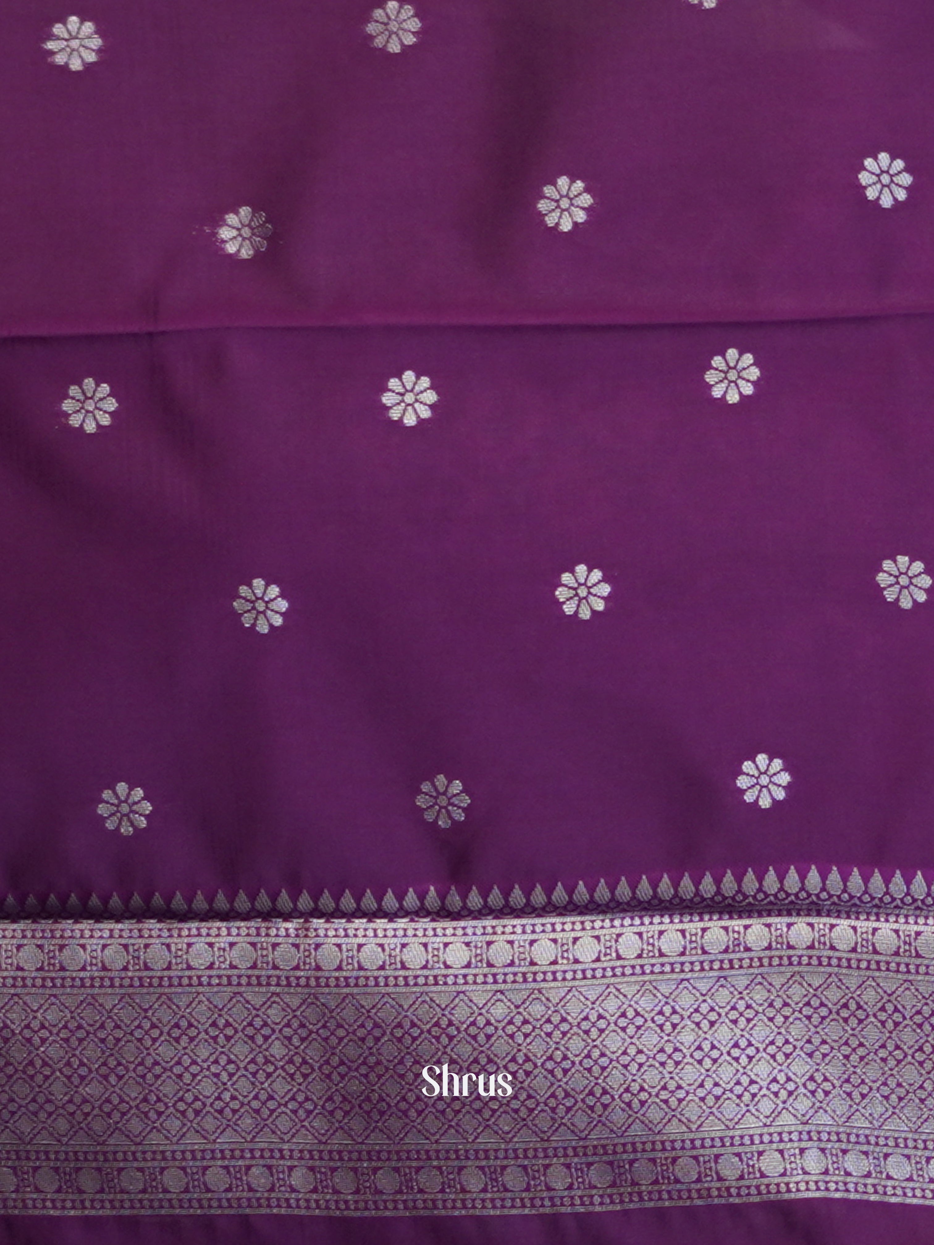 Lavender & Purple - Semi Arani Silk Saree - Shop on Shrus.com