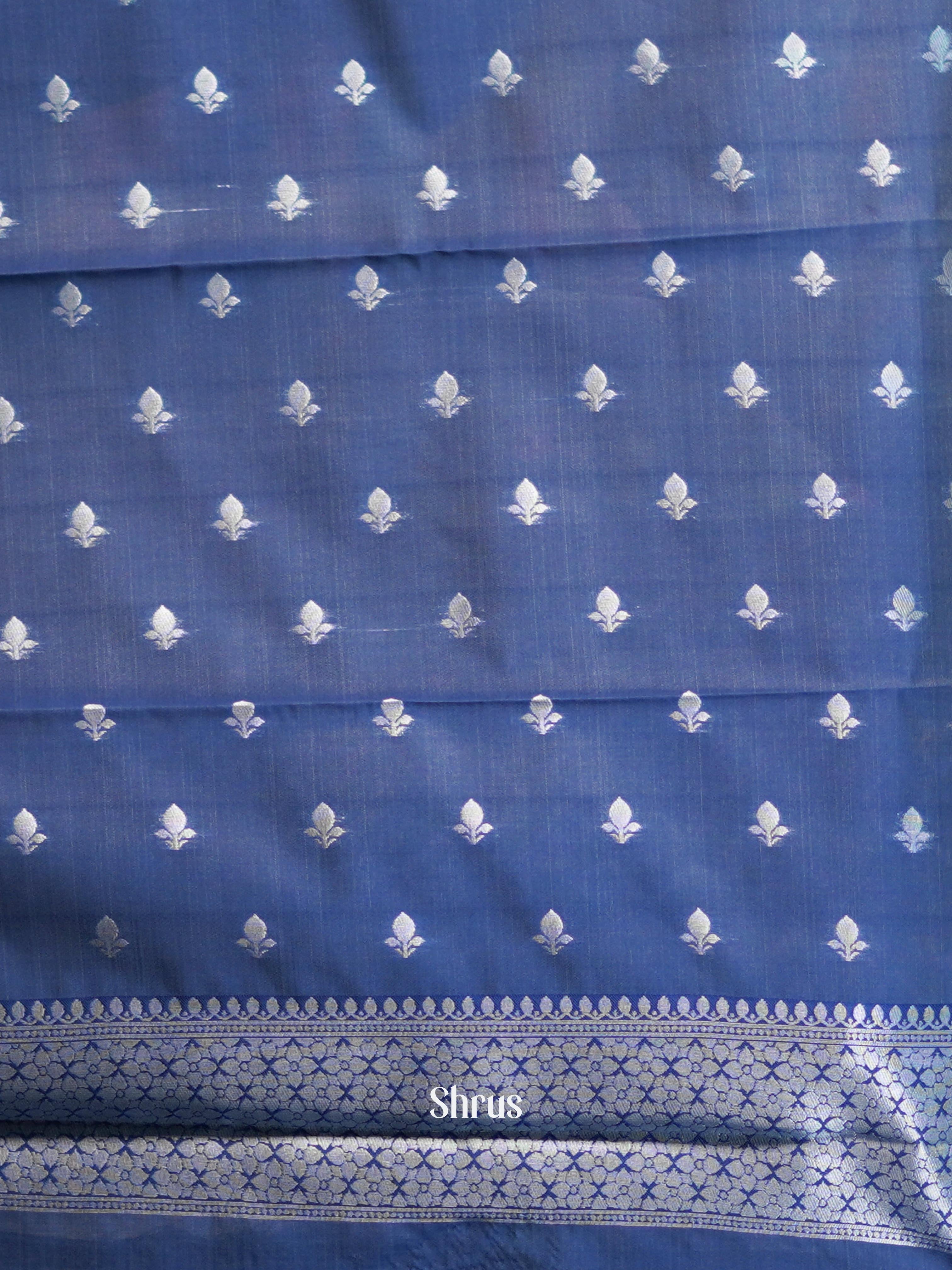 Teal & Blue- Semi Arani Silk SareeV - Shop on Shrus.com
