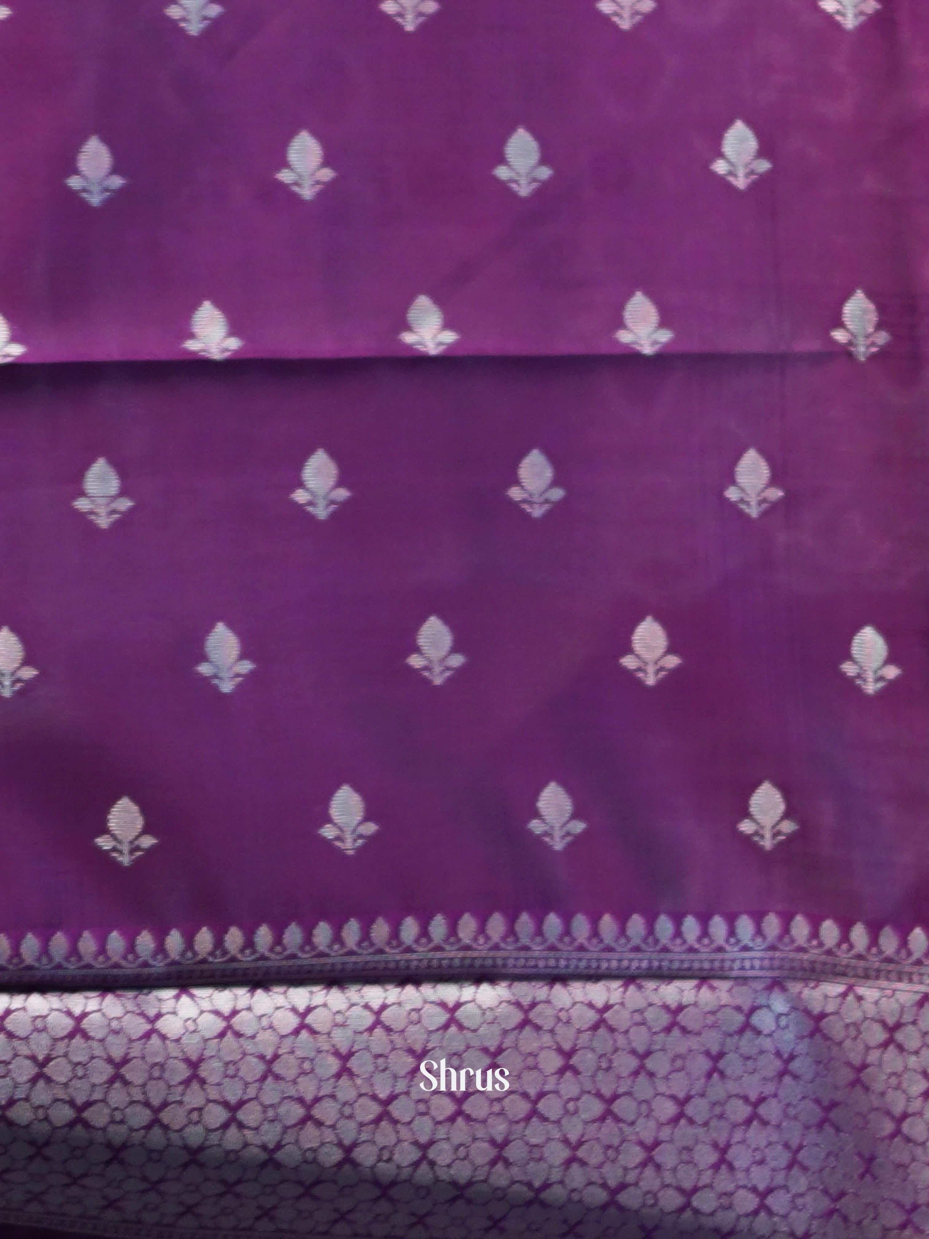 Lavender & Purple - Semi Arani Silk Saree - Shop on Shrus.com