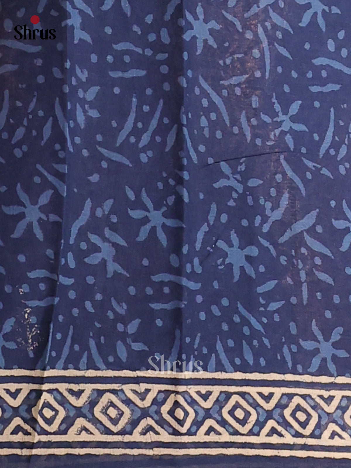 Indigo Blue - Semi Chanderi - CIS06033 - Shop on Shrus.com