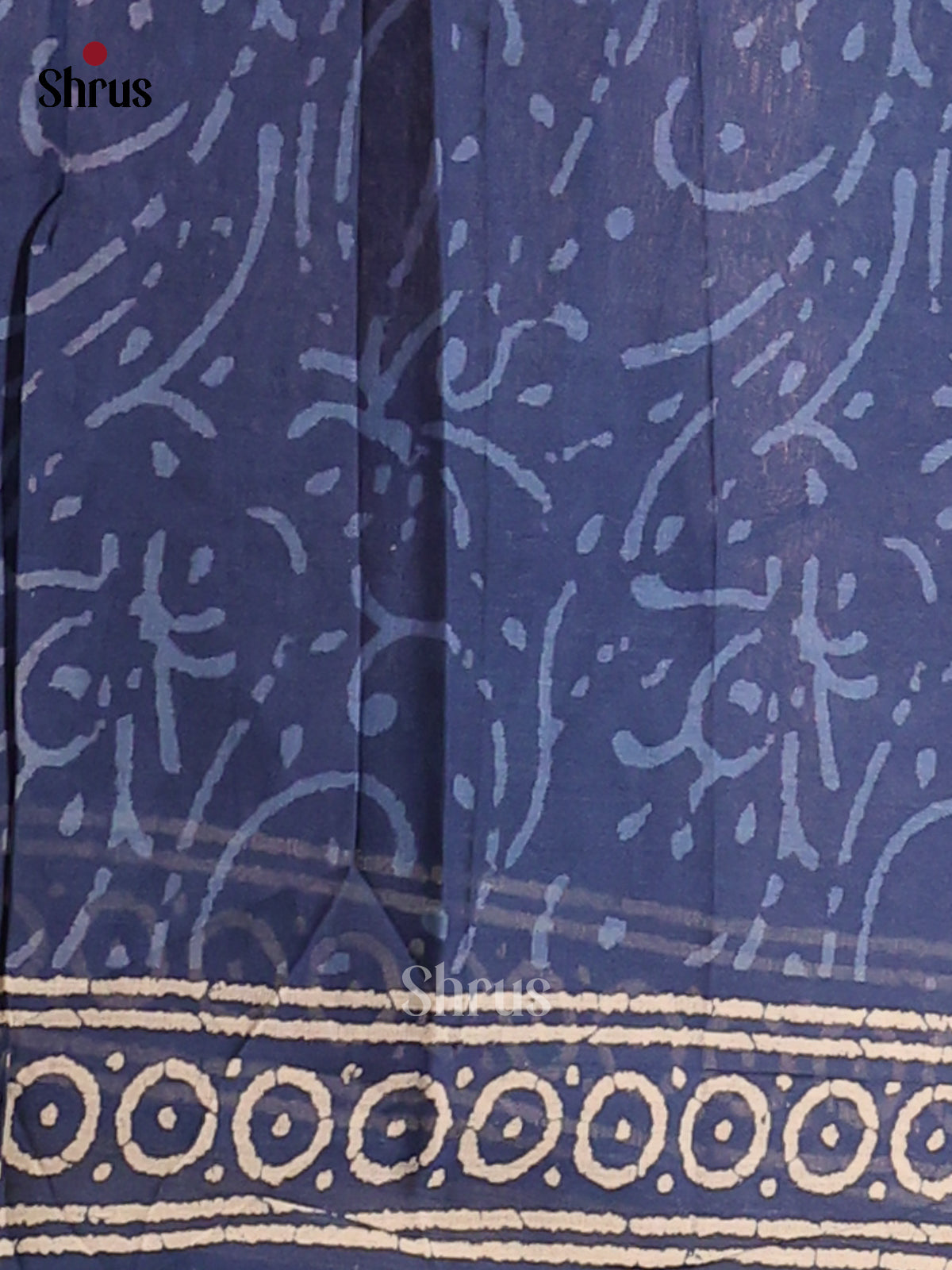 Indigo Blue - Semi Chanderi - CIS06036 - Shop on Shrus.com