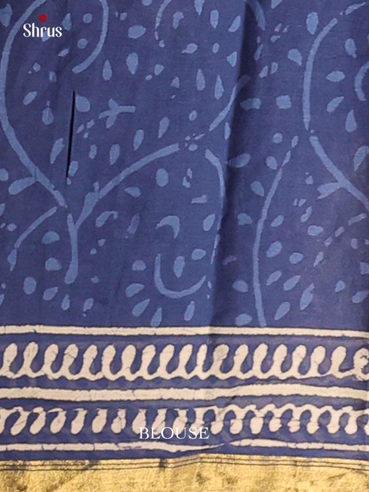 Indigo Blue - Semi Chanderi - CIS06037 - Shop on Shrus.com