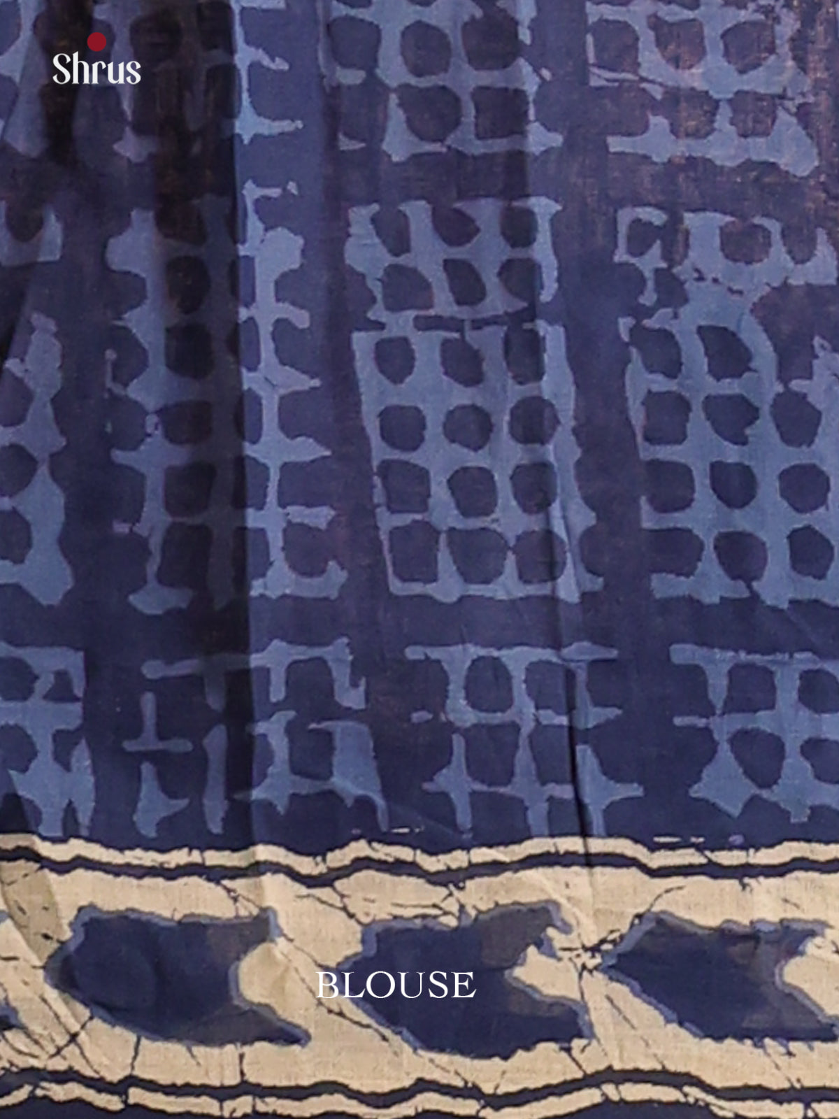 Indigo Blue - Semi Chanderi - CIS06038 - Shop on Shrus.com