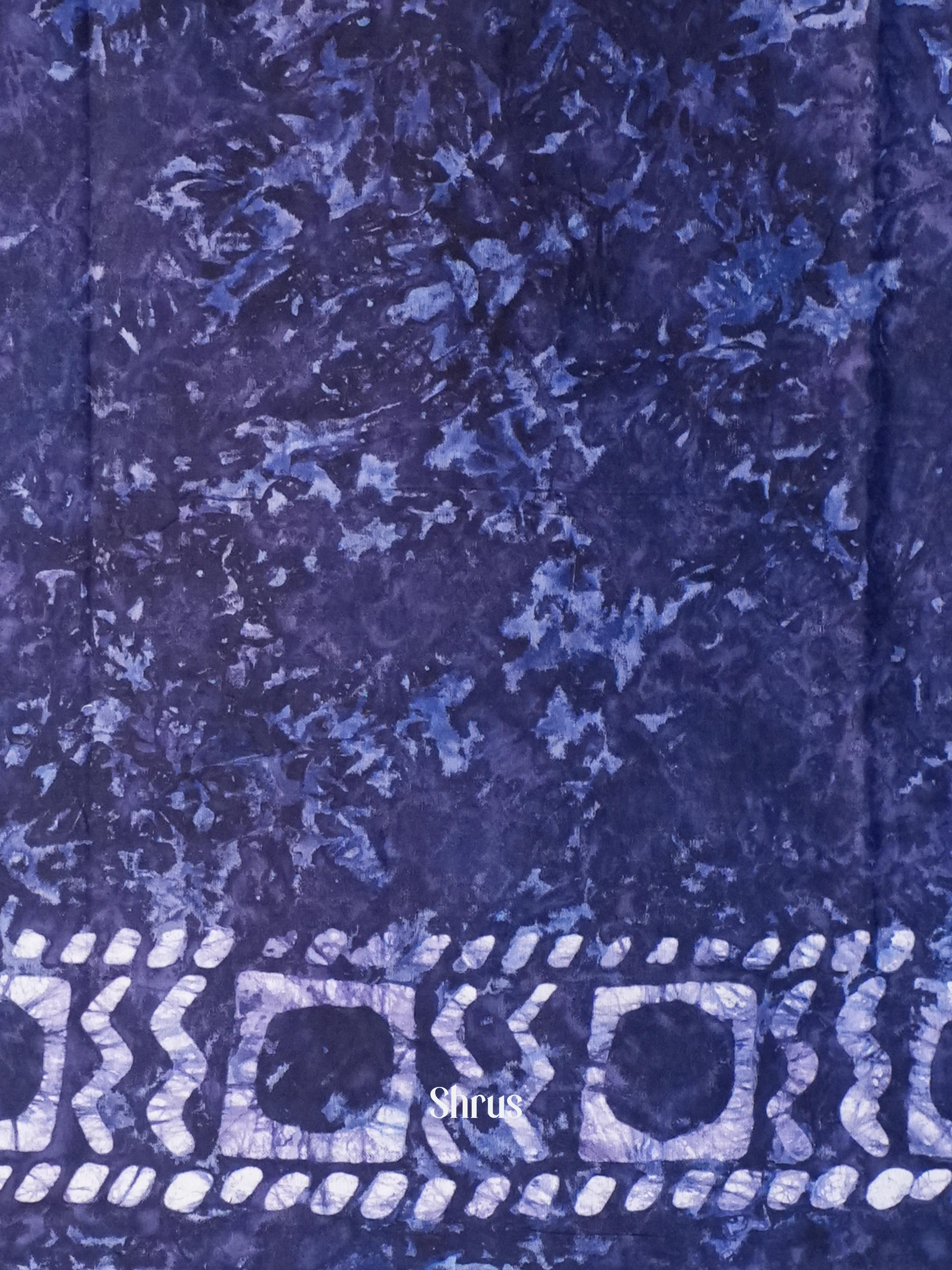 Blue - Jaipur cotton Saree - Shop on Shrus.com