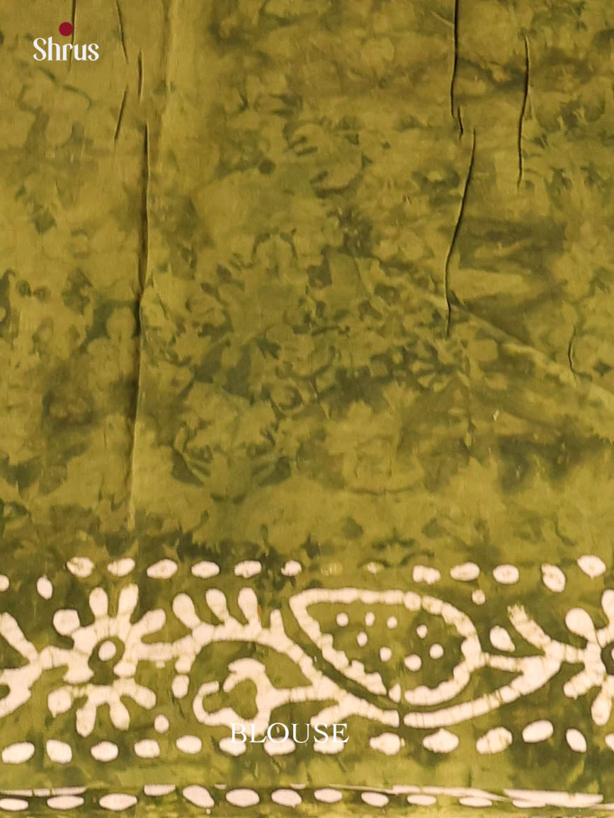 Green - Jaipur cotton Saree - Shop on Shrus.com