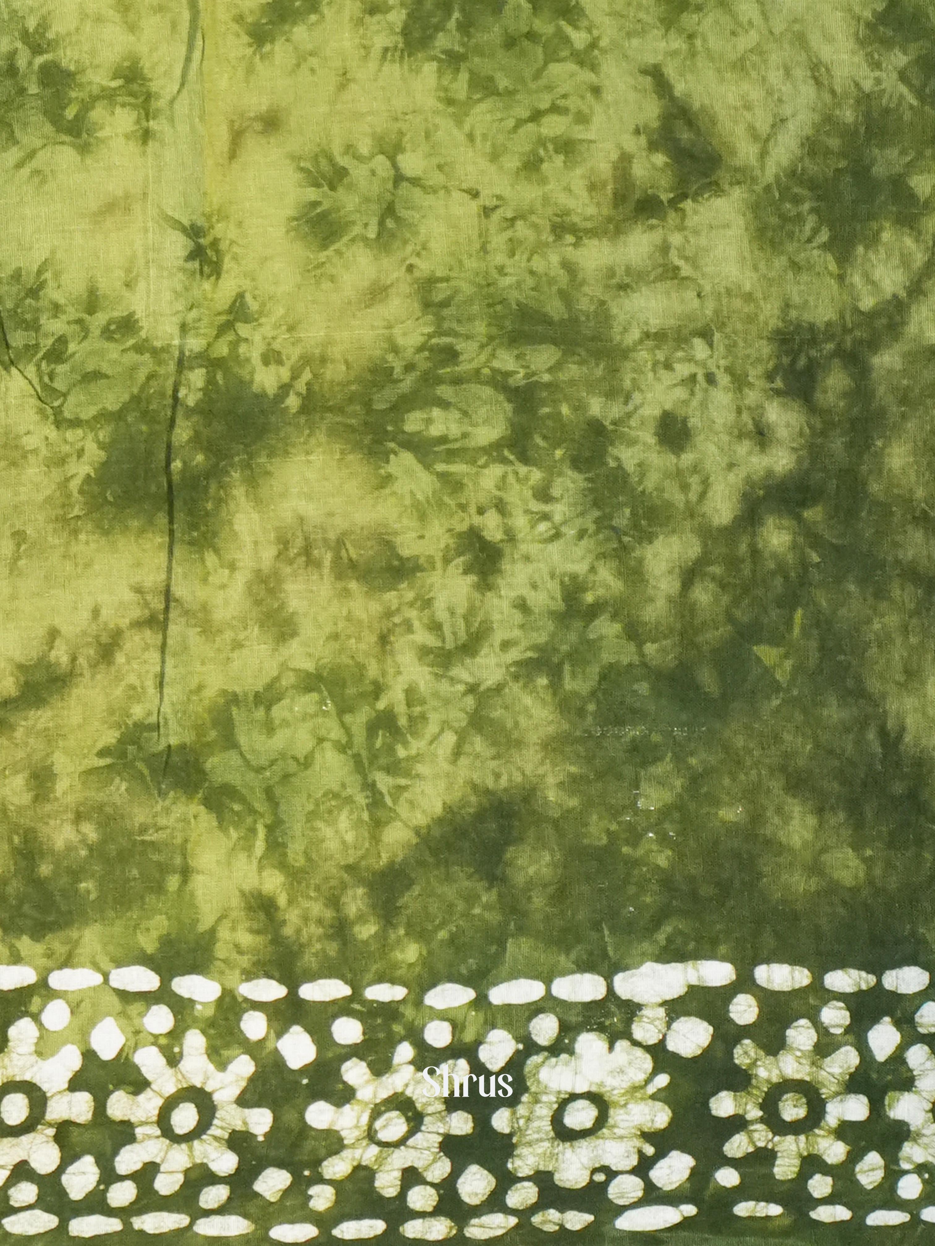 Pasi Green - Jaipur cotton Saree - Shop on Shrus.com