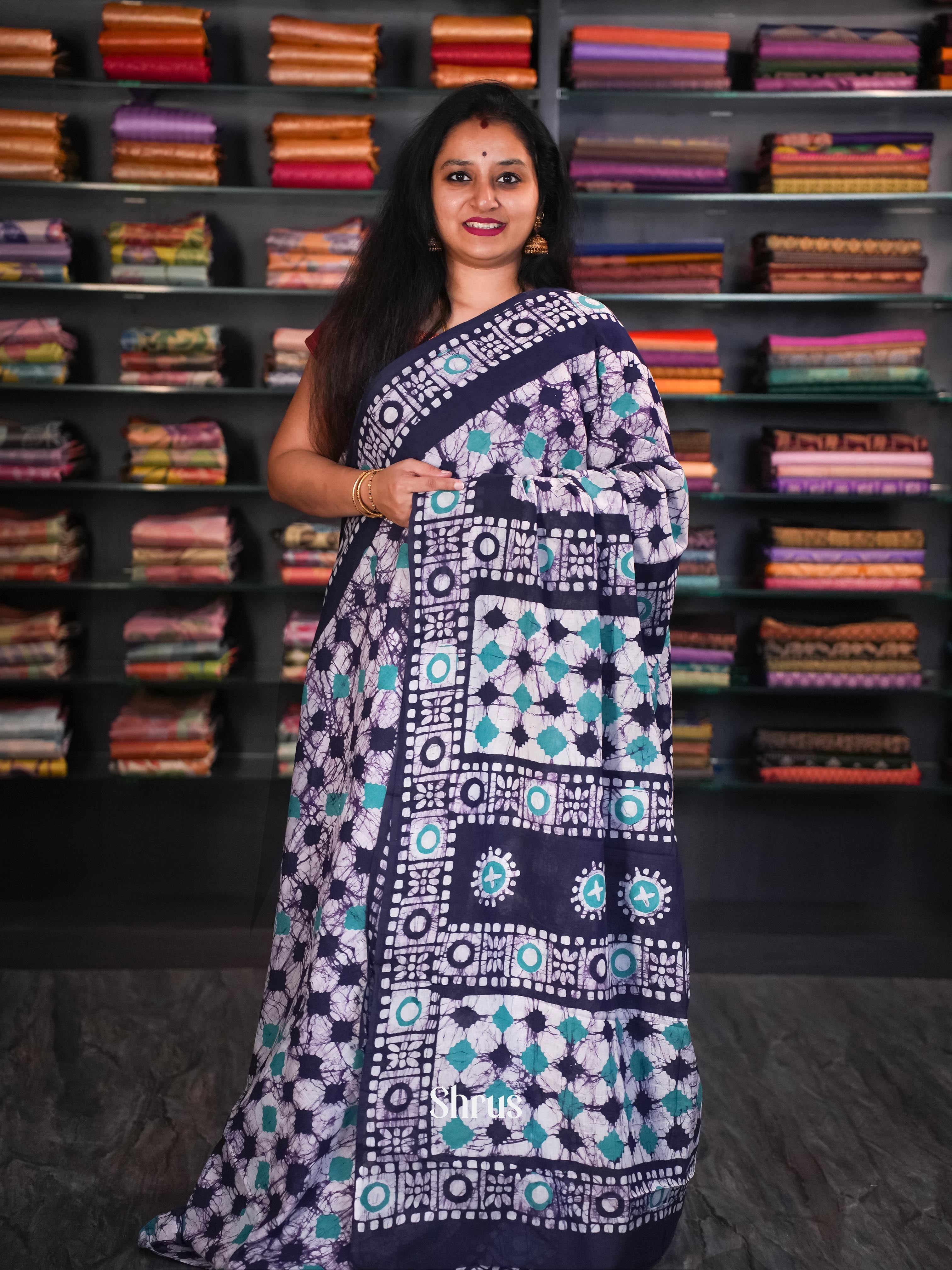 Pasi Green - Jaipur cotton Saree - Shop on Shrus.com