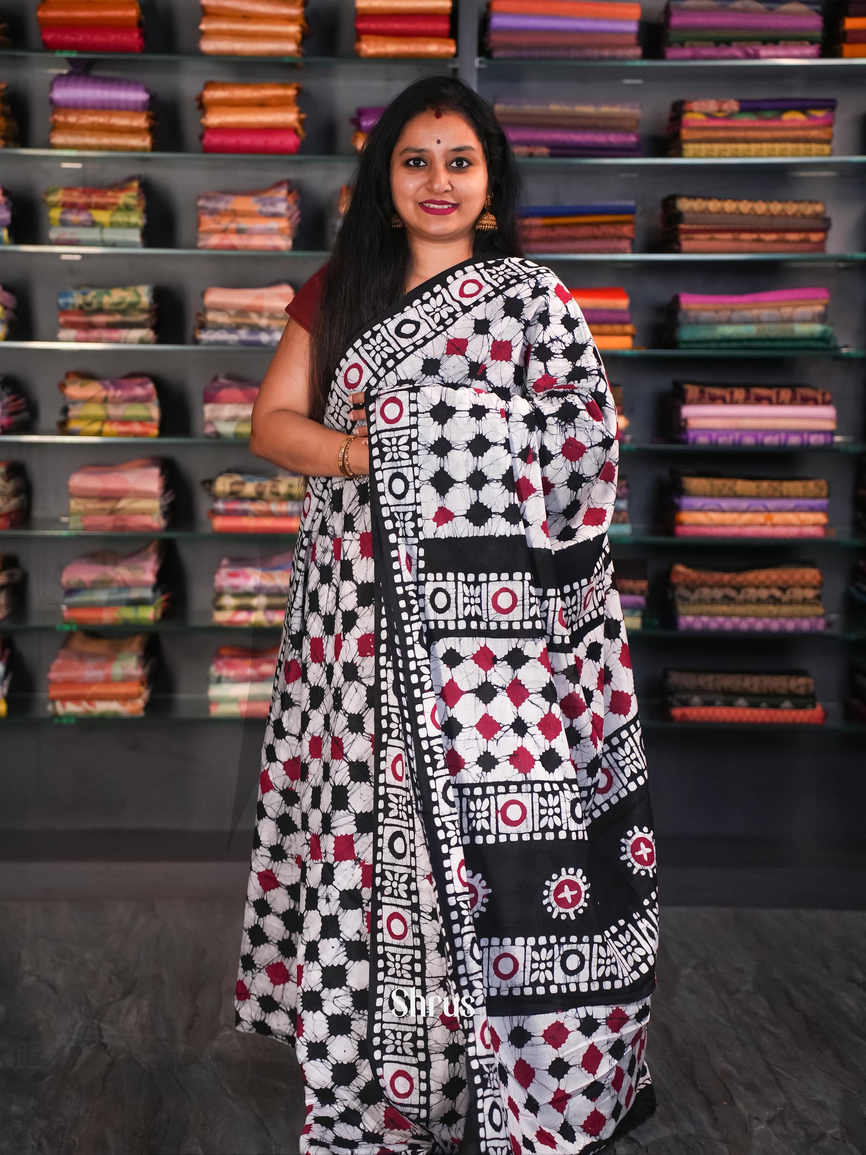 Kungumam Maroon - Jaipur cotton Saree - Shop on Shrus.com