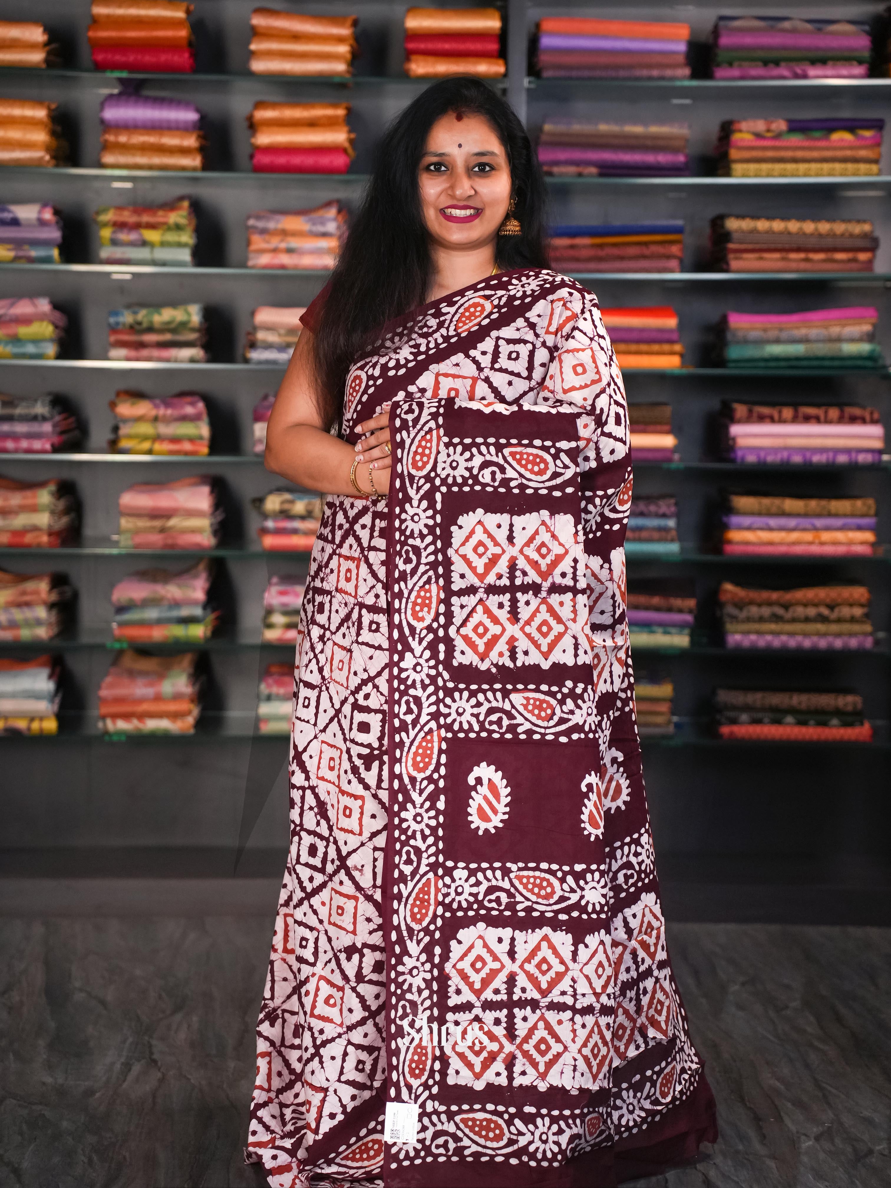 CIS06088- Jaipur cotton Saree - Shop on Shrus.com