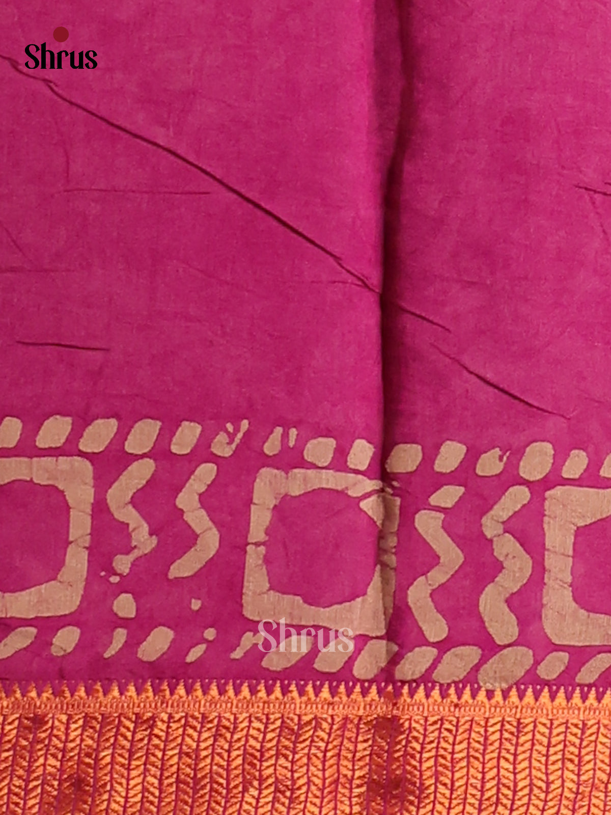 Purple - Semi Chanderi - CIS06136 - Shop on Shrus.com