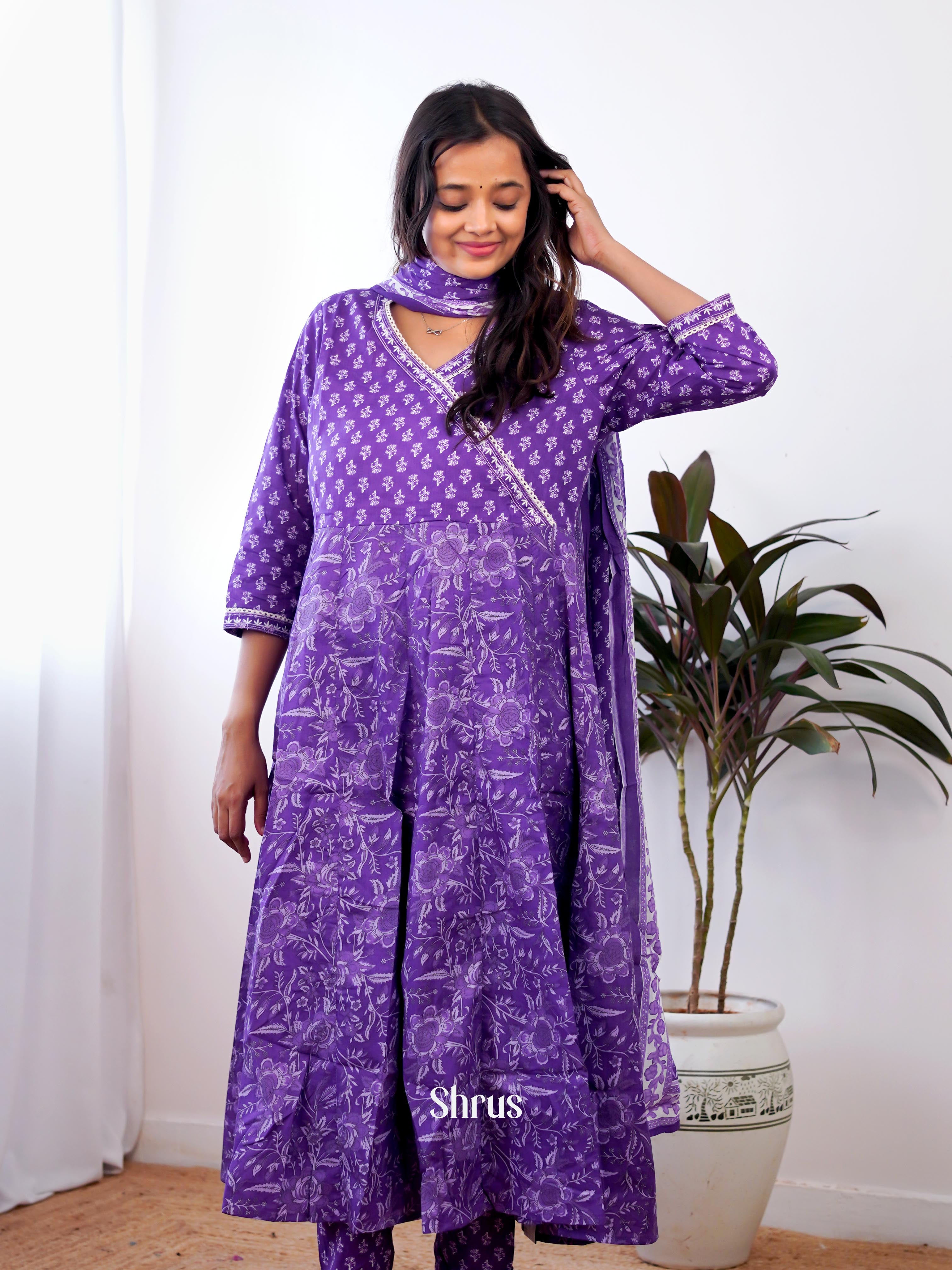 Purple - Readymade Suits - Shop on Shrus.com