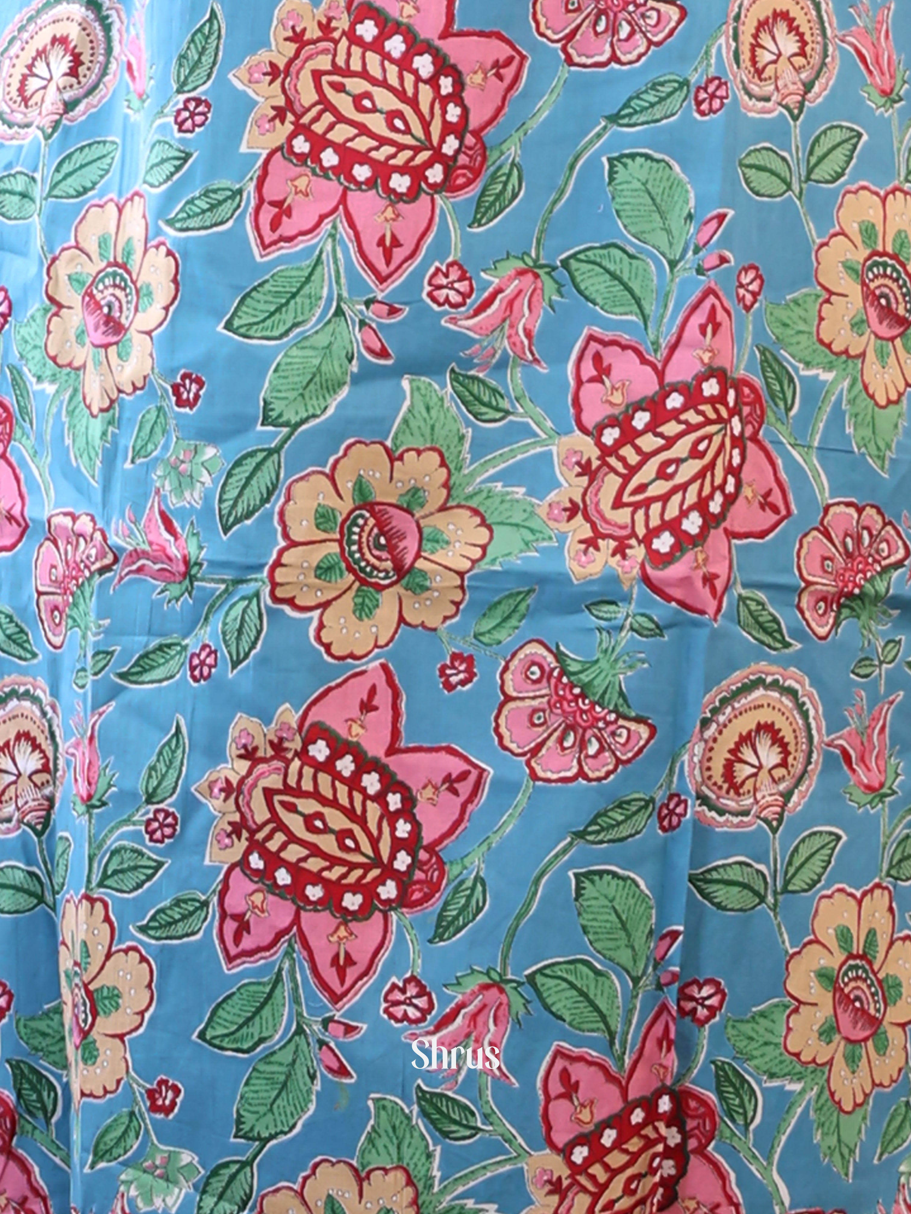 Blue -3pc bagru print Readymade Suits - Shop on Shrus.com