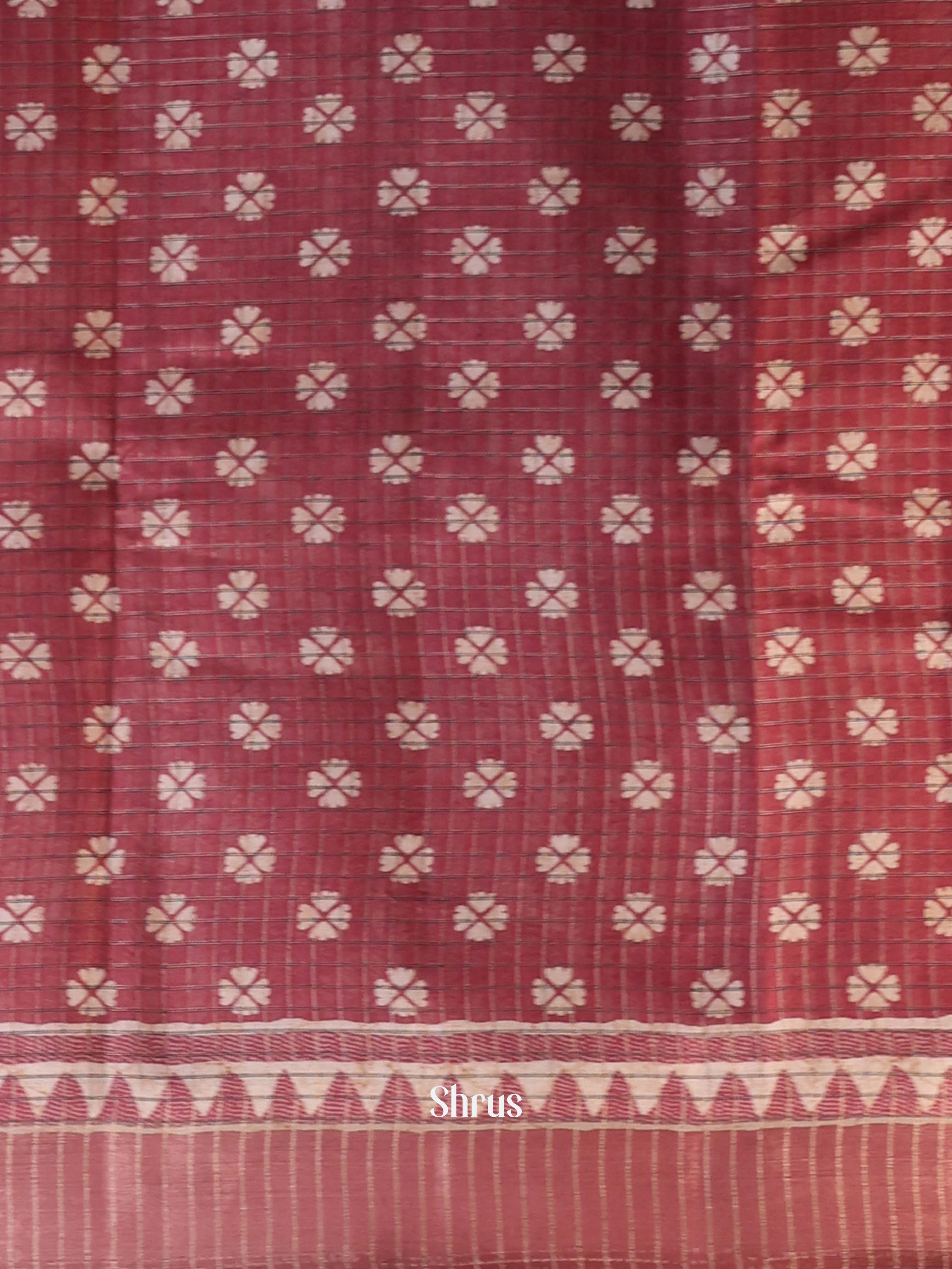 CIS06237 - Semi Tussar Saree - Shop on Shrus.com