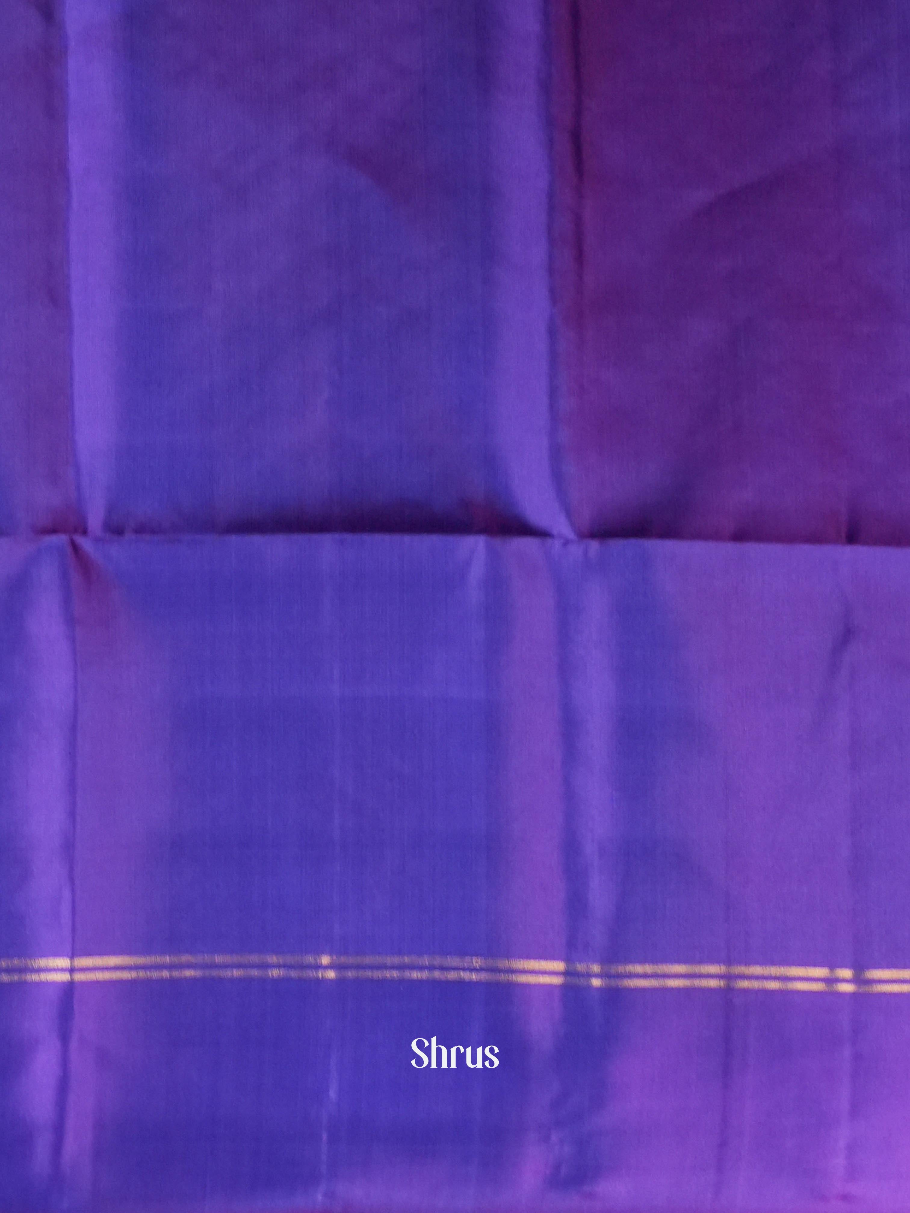 Blue & Purple - Soft Silk Saree - Shop on Shrus.com