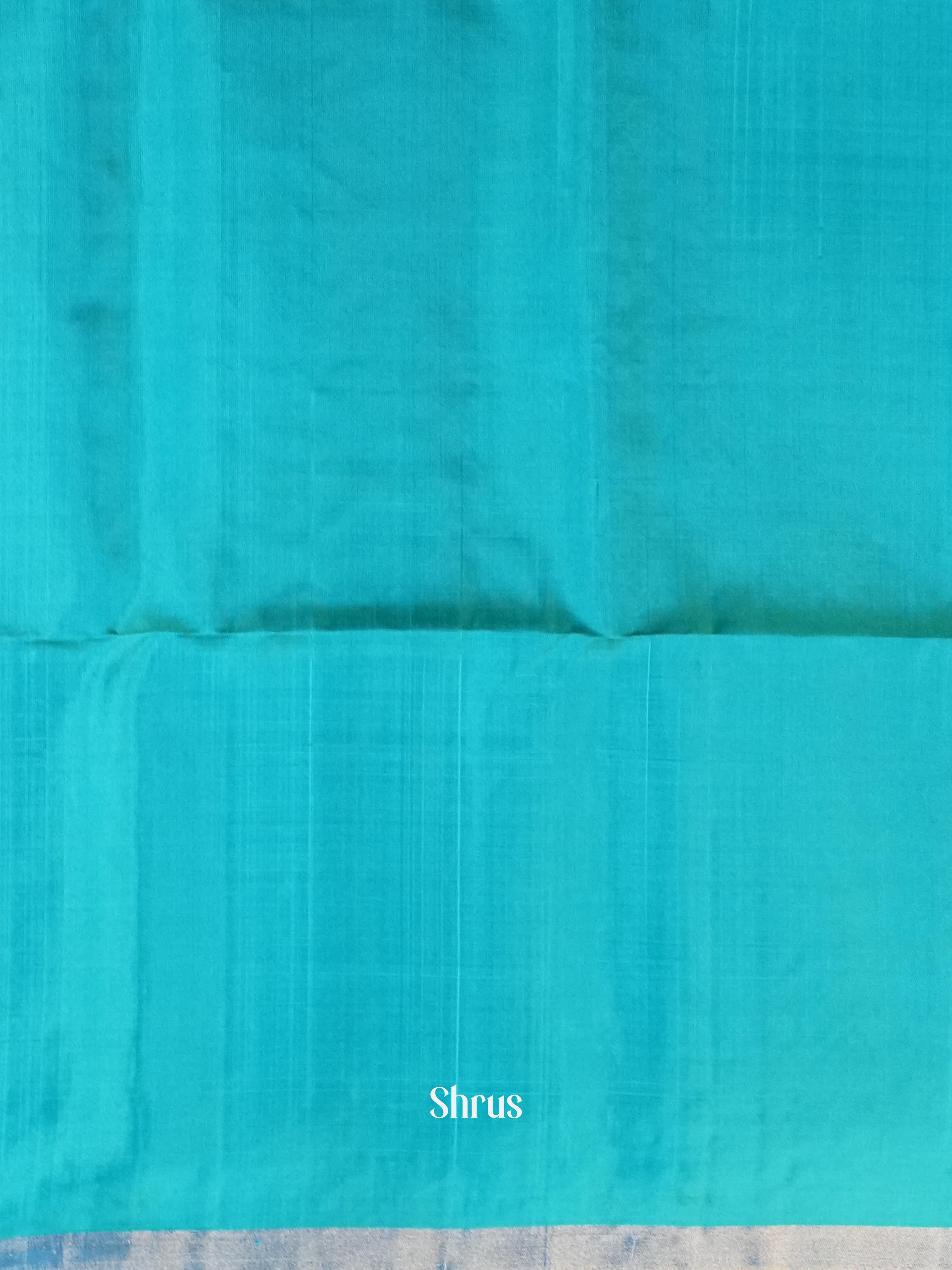 Brown & Teal - Soft Silk Saree - Shop on Shrus.com