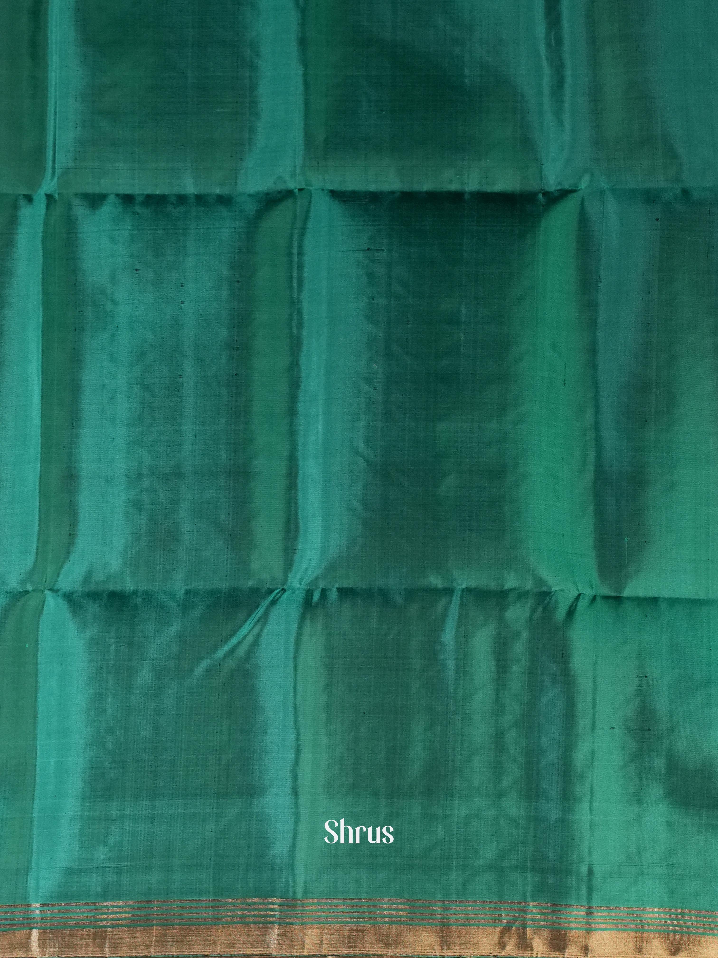 Blue & Green- Soft Silk Saree - Shop on Shrus.com