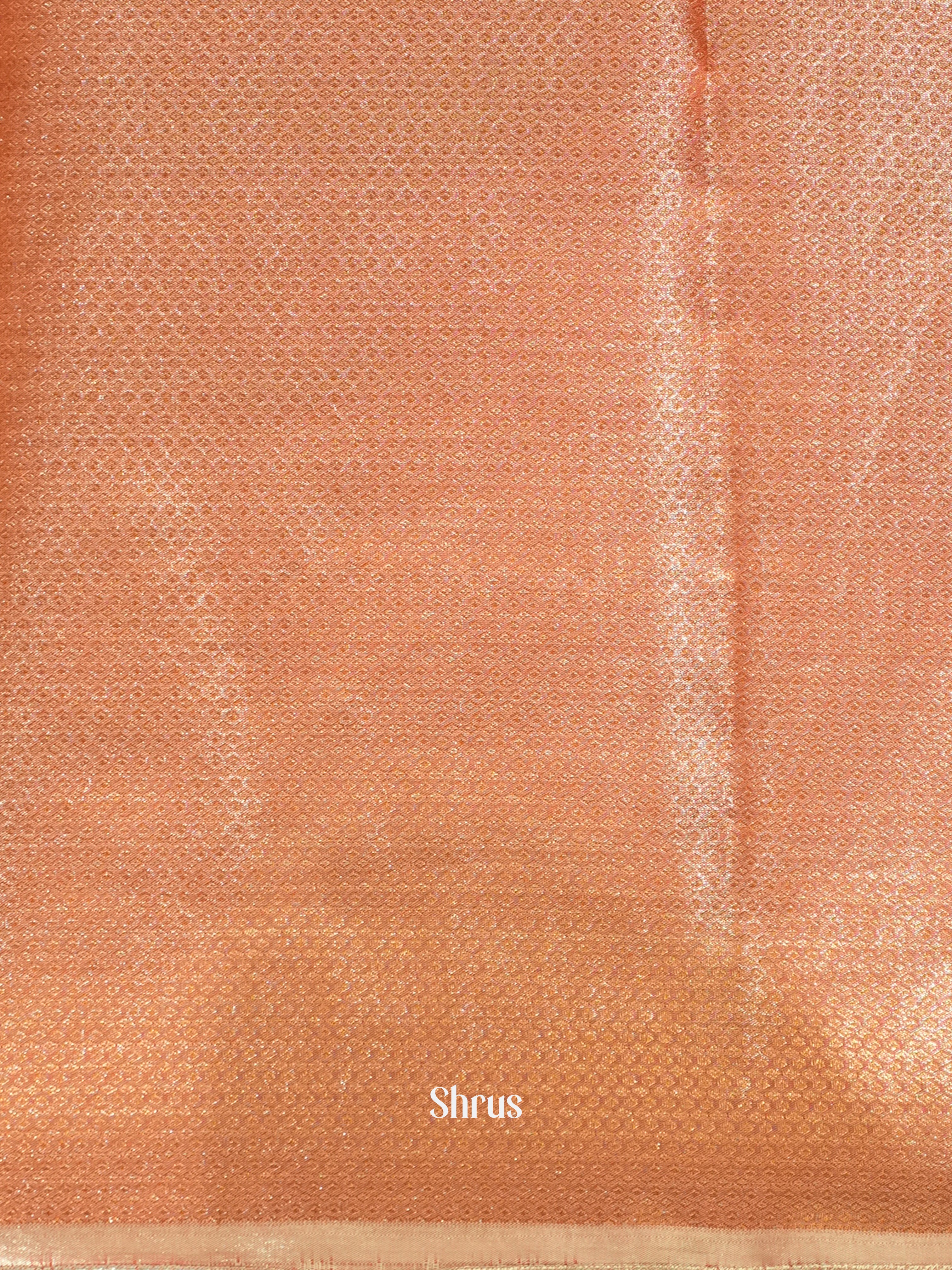 Peach(Single Tone) - Kanchipuram-halfpure Saree - Shop on Shrus.com
