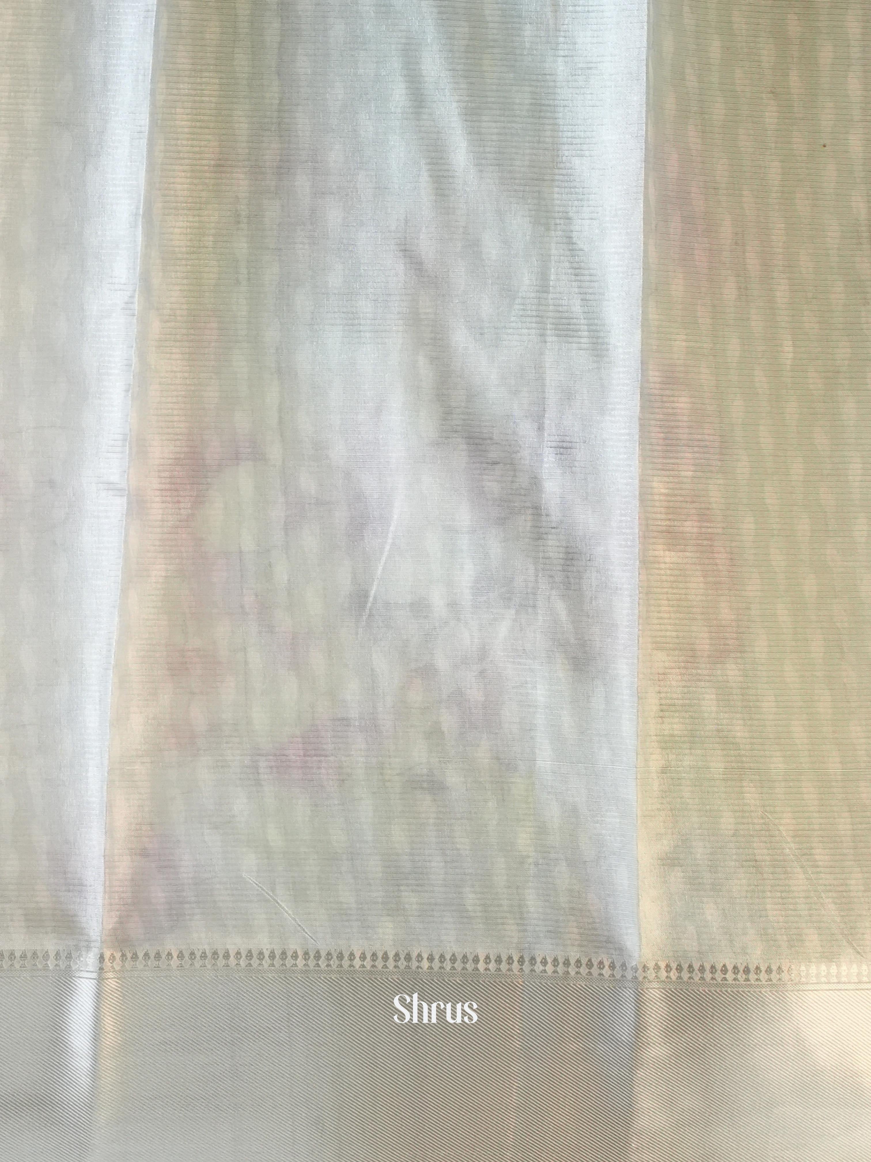 Grey - Printed Semi Tussar - Shop on Shrus.com