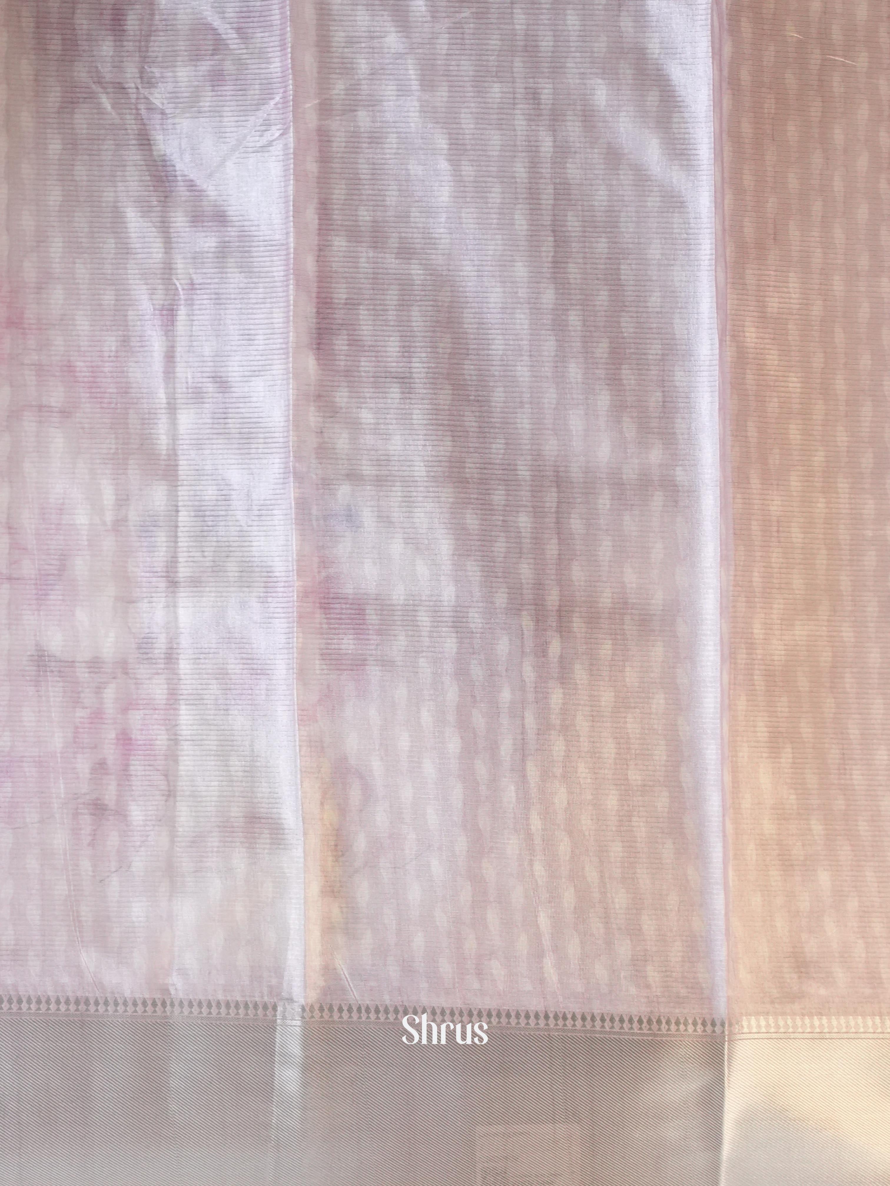 Purple - Printed Tussar Saree - Shop on Shrus.com