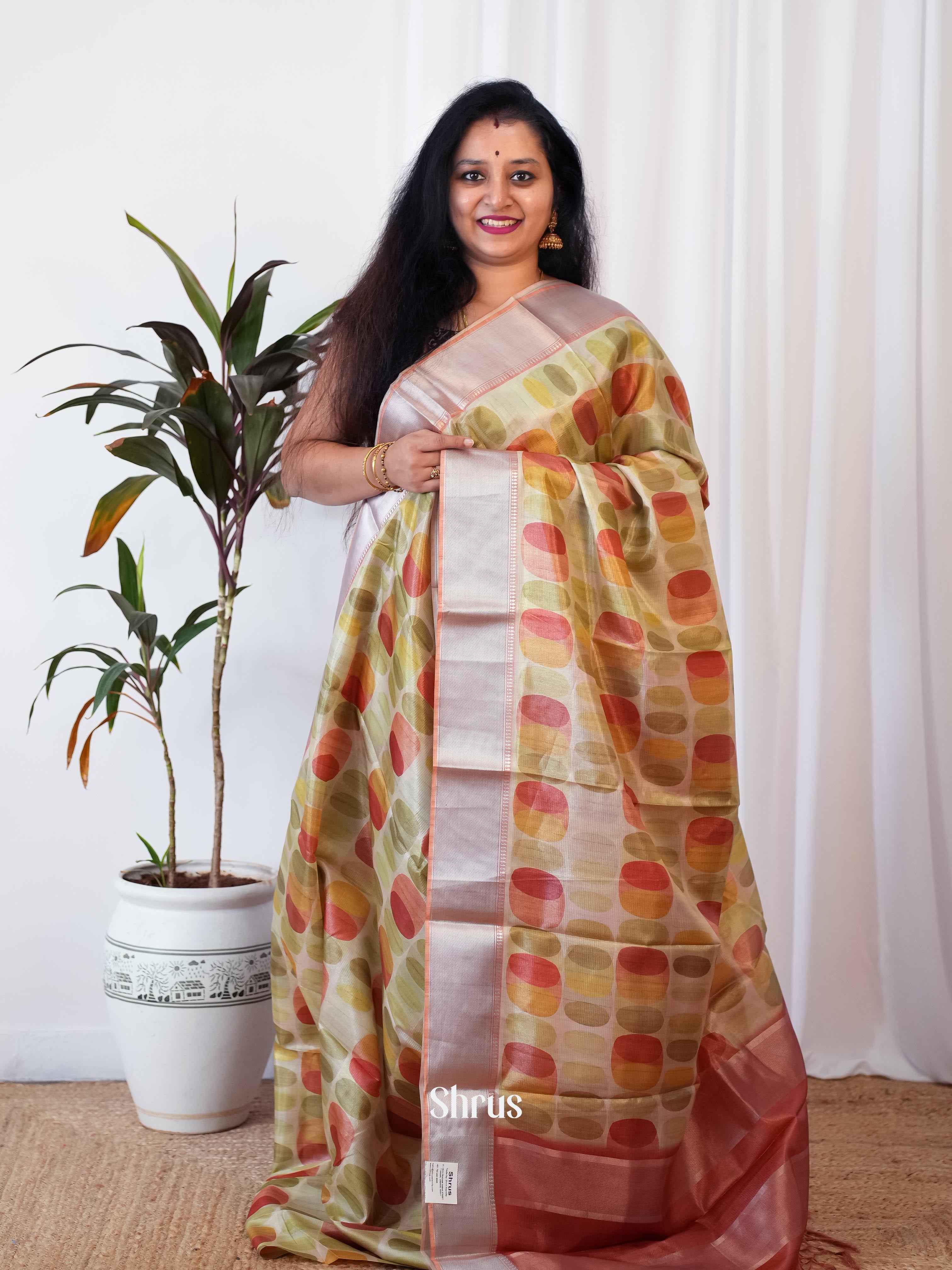 CIS06407 - Printed Semi Tussar - Shop on Shrus.com