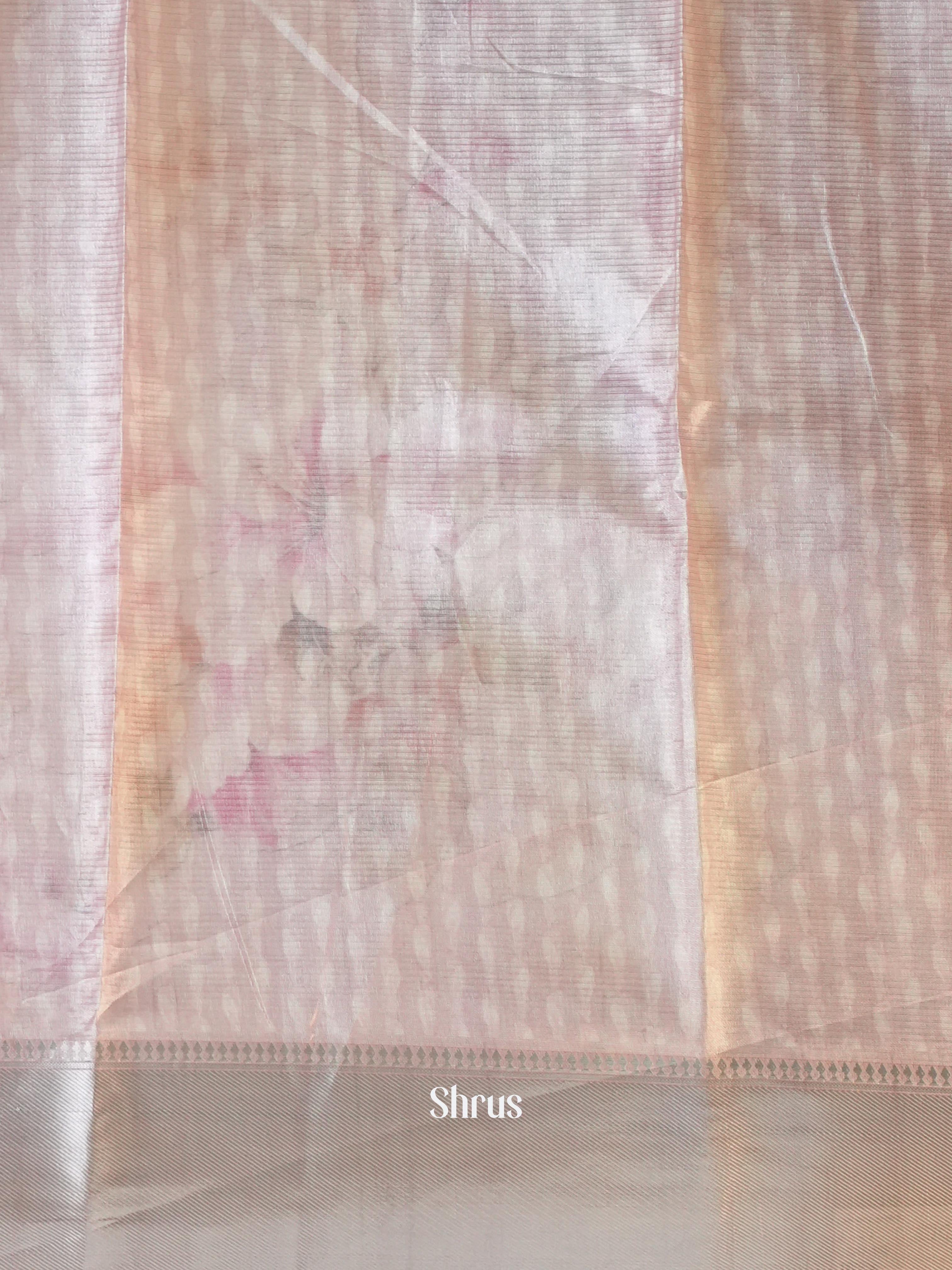 Purple - Printed Semi Tussar - Shop on Shrus.com