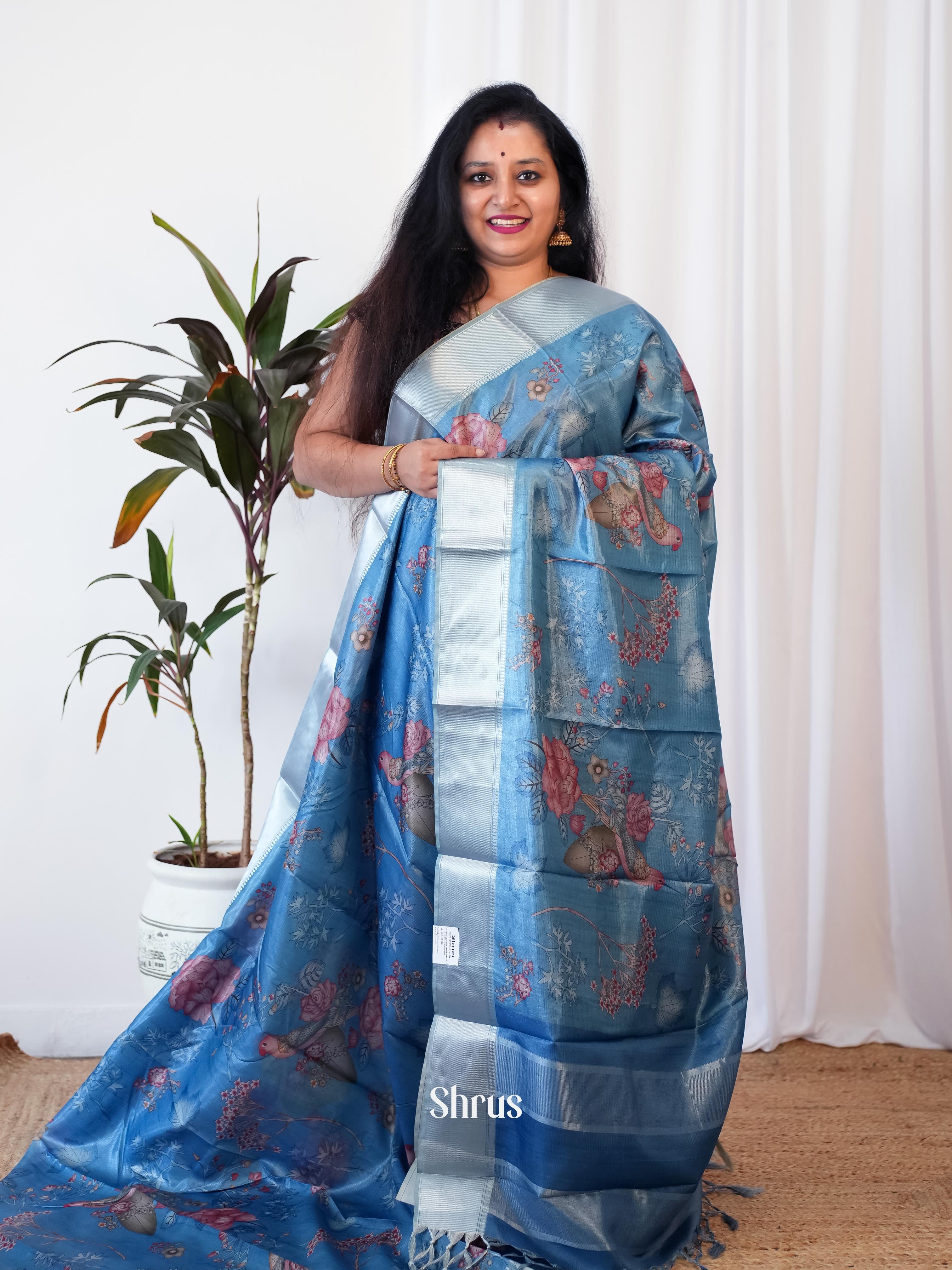 CIS06412 - Printed Semi Tussar - Shop on Shrus.com