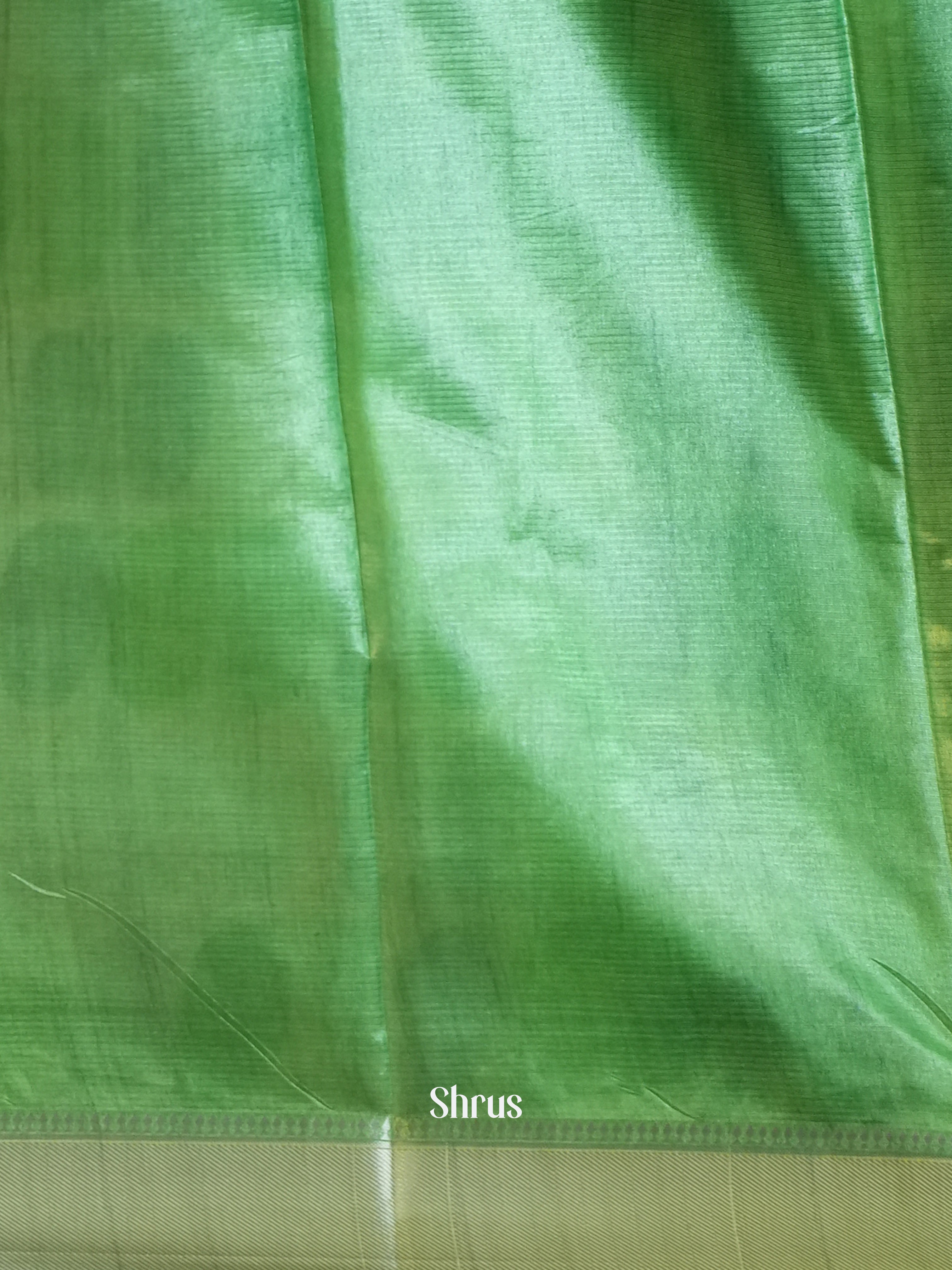 Green - Printed Tussar Saree - Shop on Shrus.com