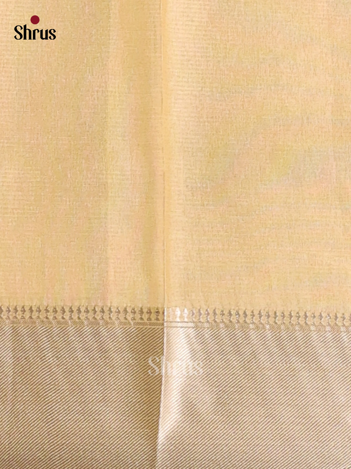 Lime yellow - Printed Tussar - CIS06440 - Shop on Shrus.com