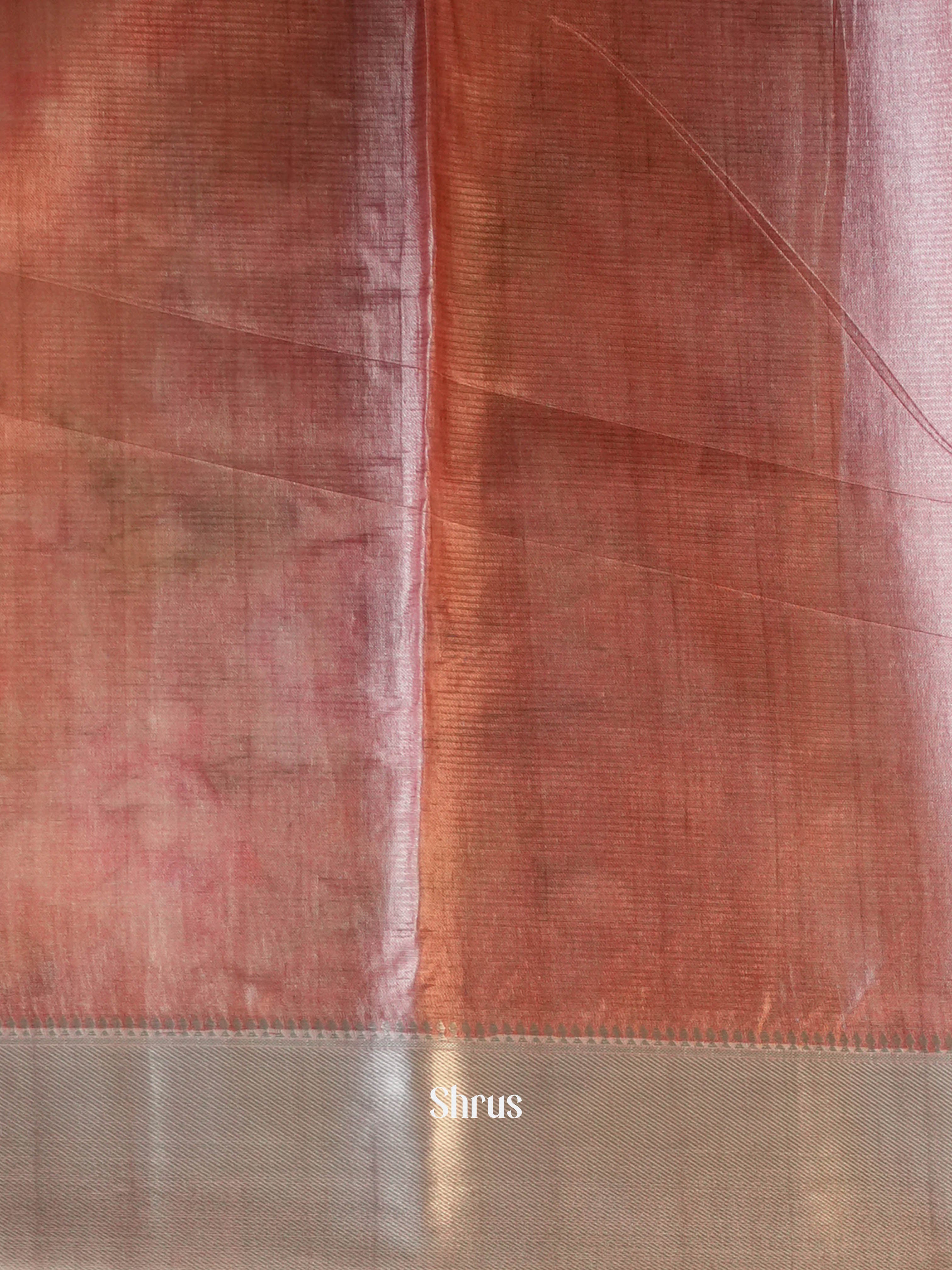 Brown - Printed Tussar Saree - Shop on Shrus.com