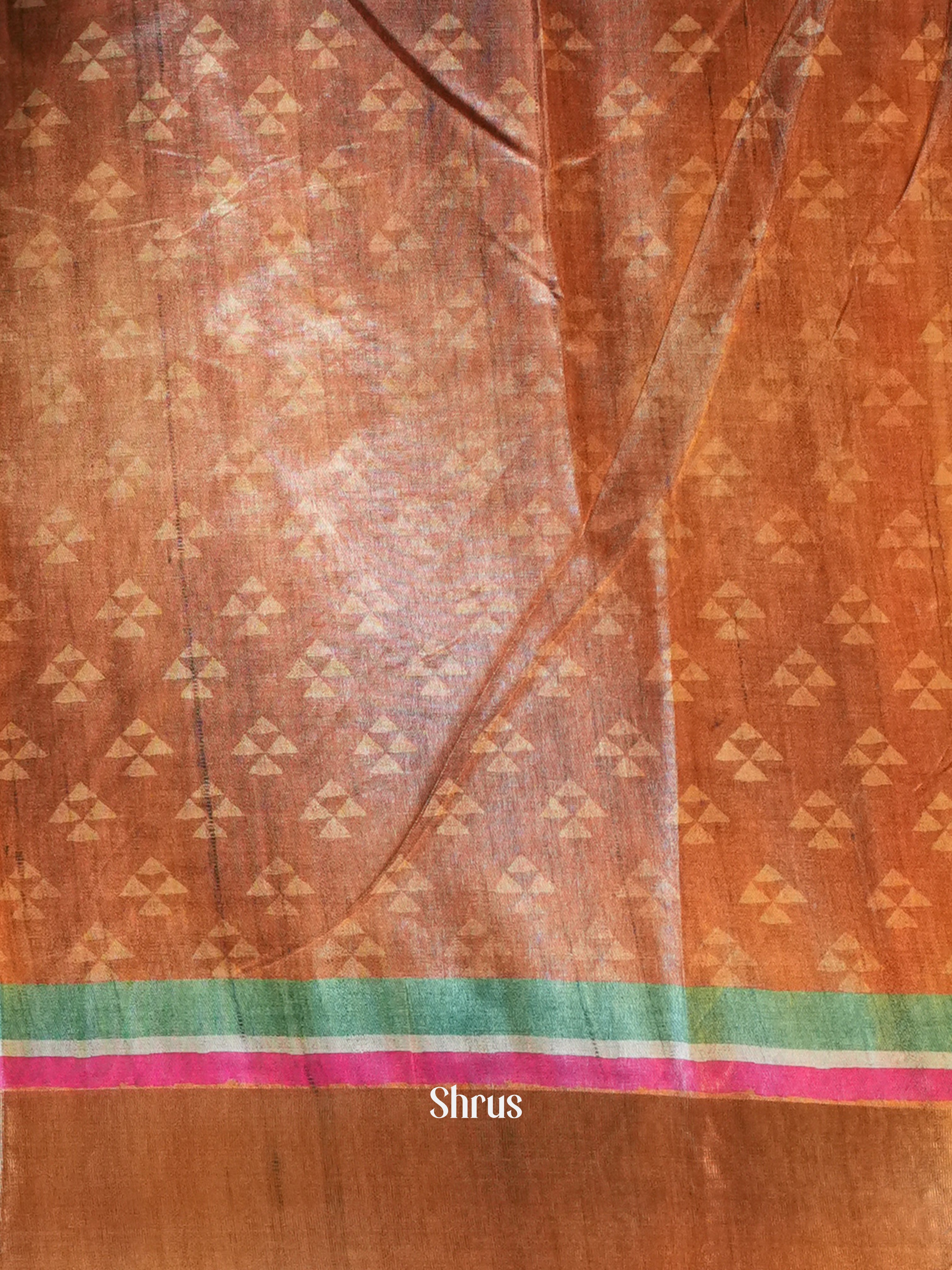 CIS06483 - Printed Tussar Saree - Shop on Shrus.com