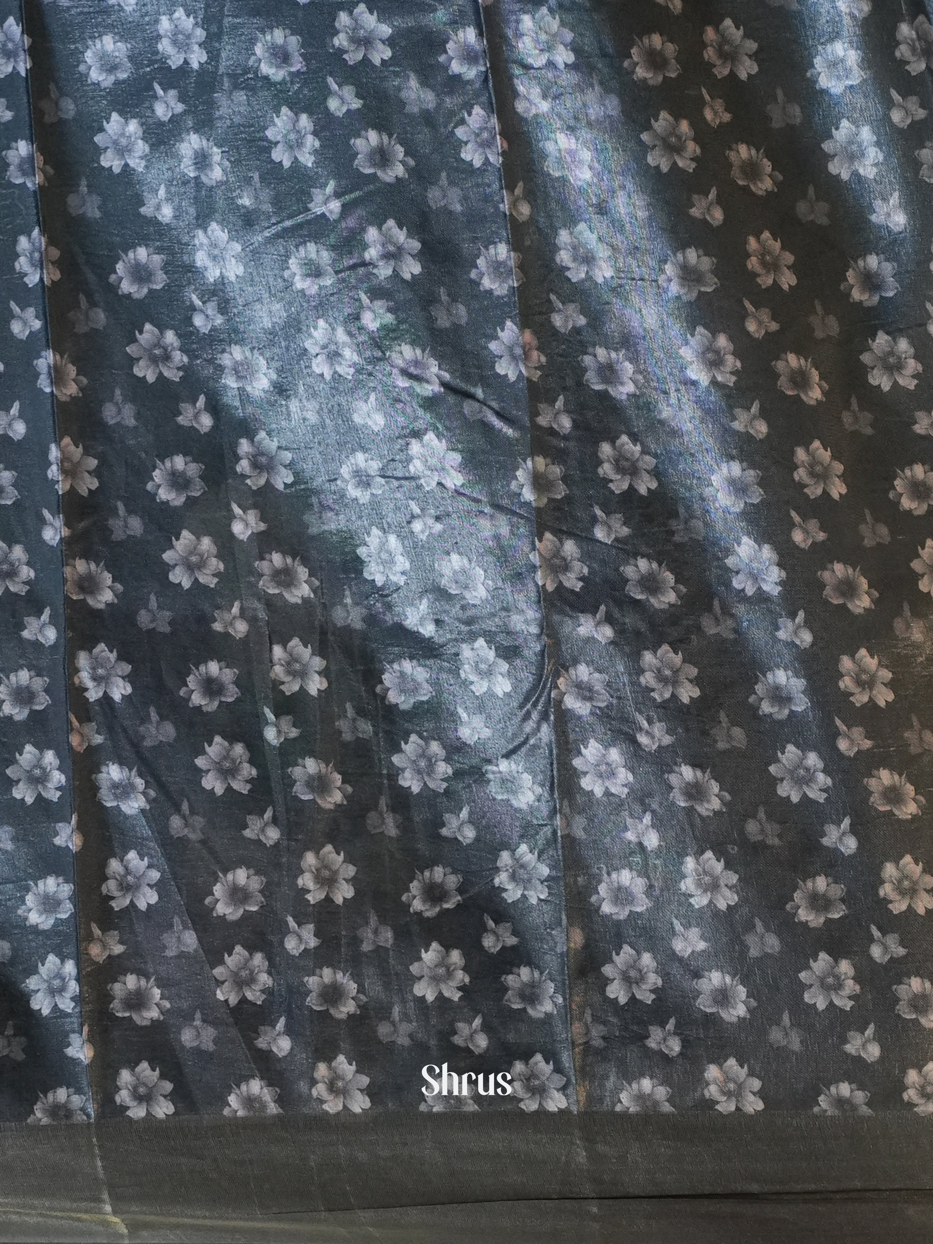 Black - Printed Tussar Saree - Shop on Shrus.com