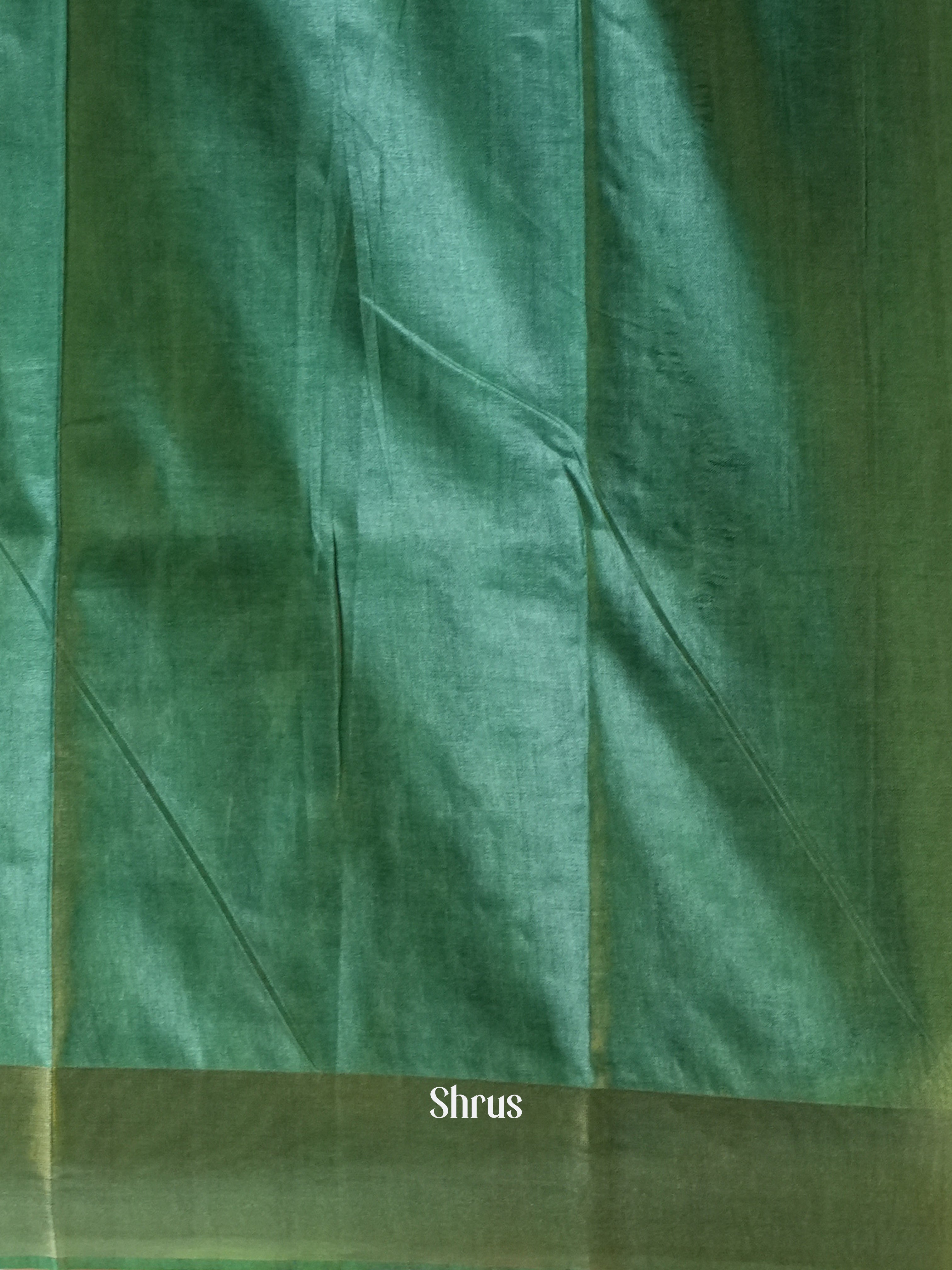 Green - Printed Tussar Saree - Shop on Shrus.com