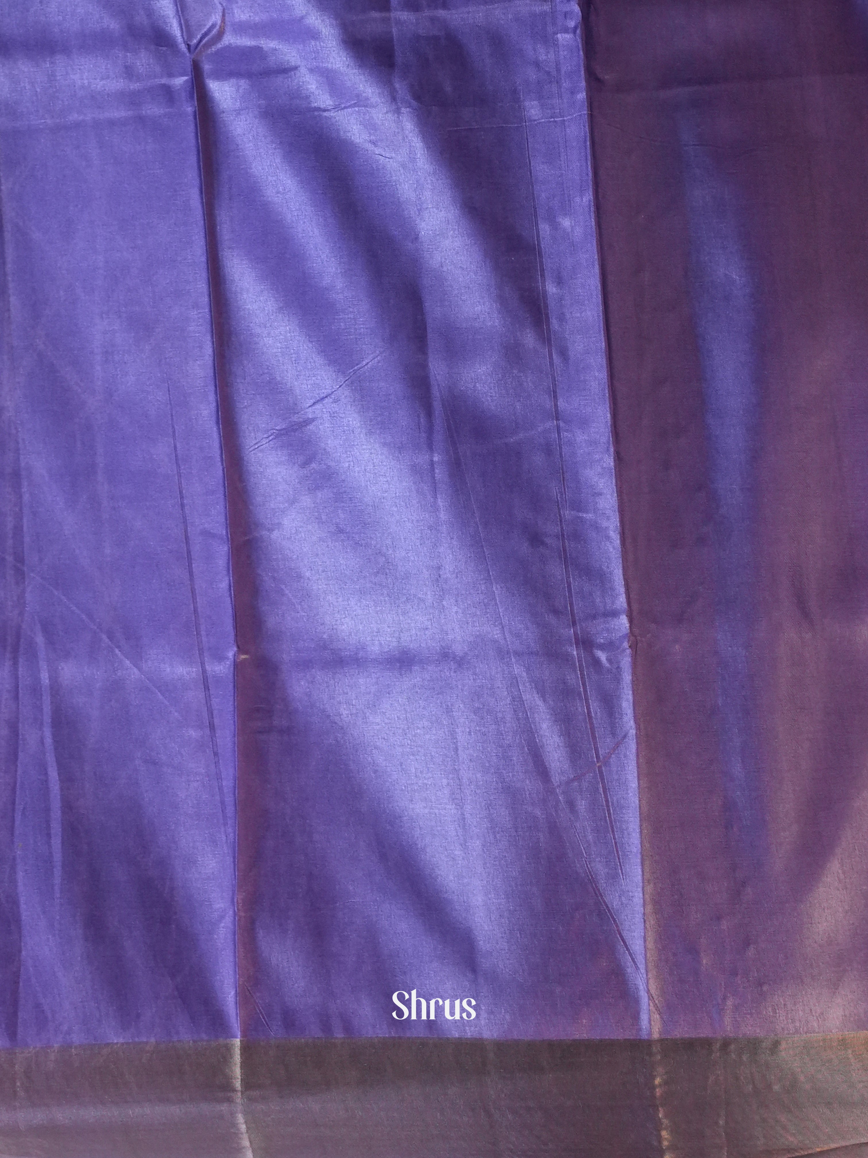 Purple - Printed Tussar Saree - Shop on Shrus.com