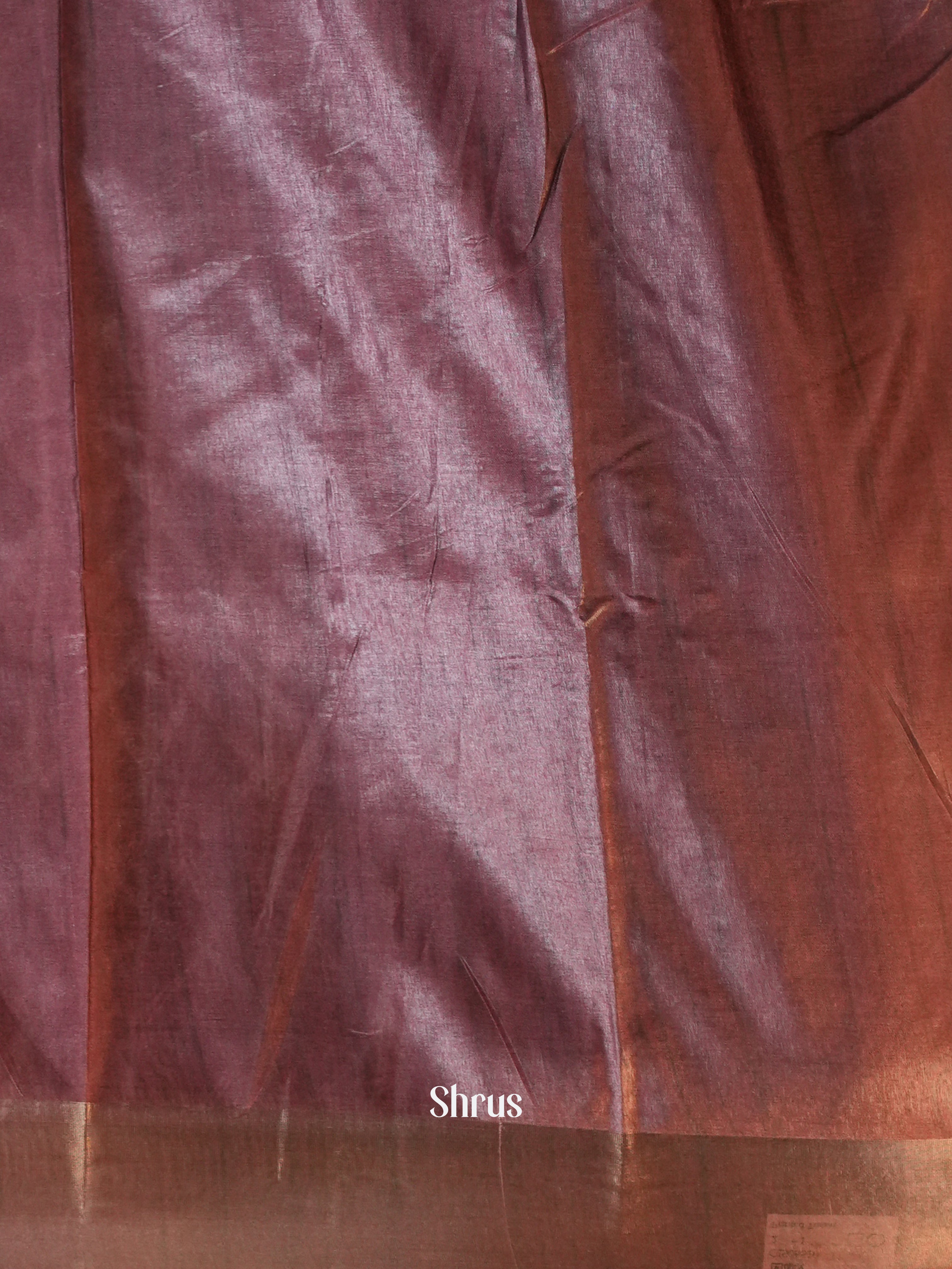Brown - Printed Tussar Saree - Shop on Shrus.com