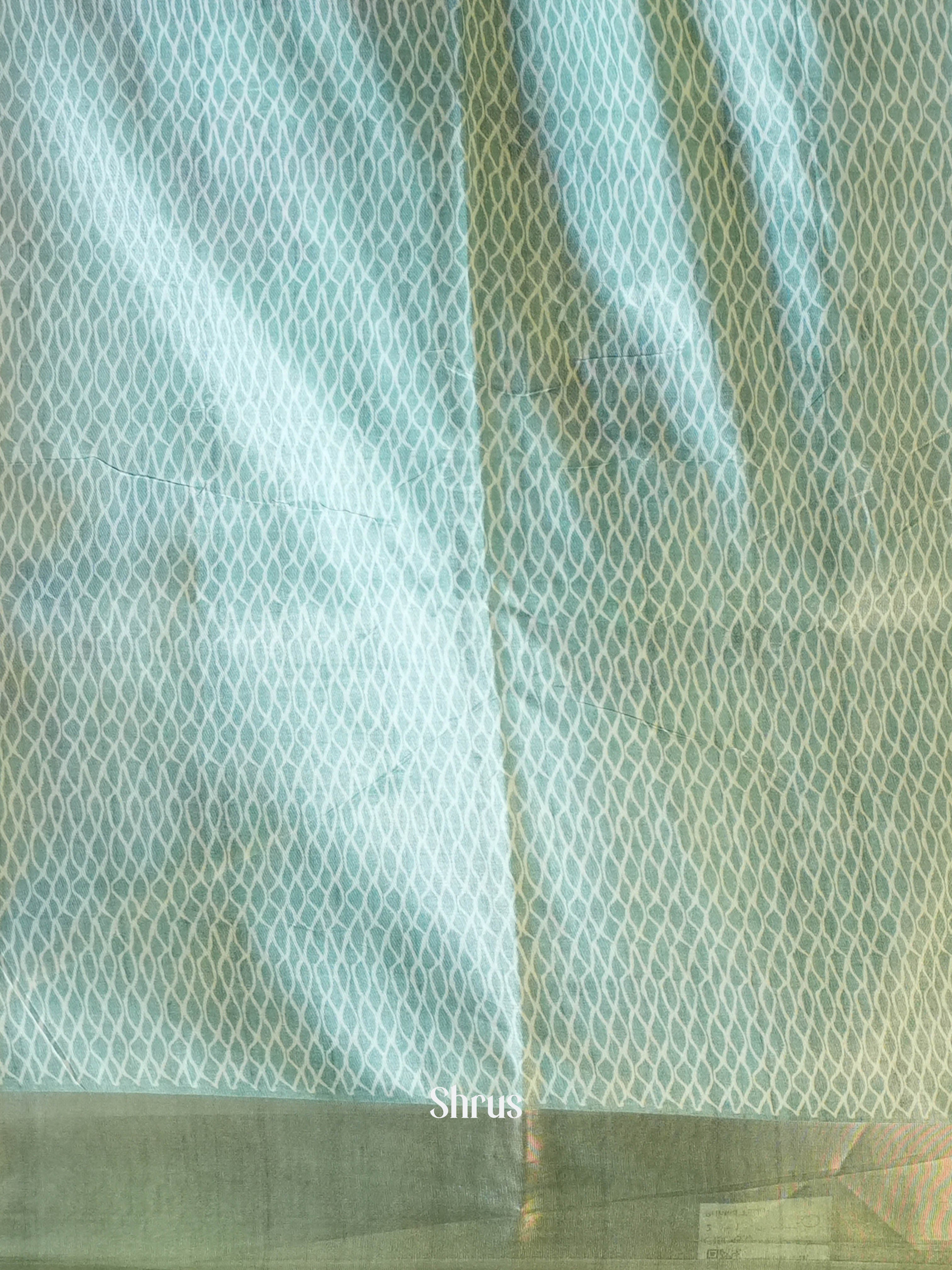 Purple & Green - Printed Tussar Saree - Shop on Shrus.com