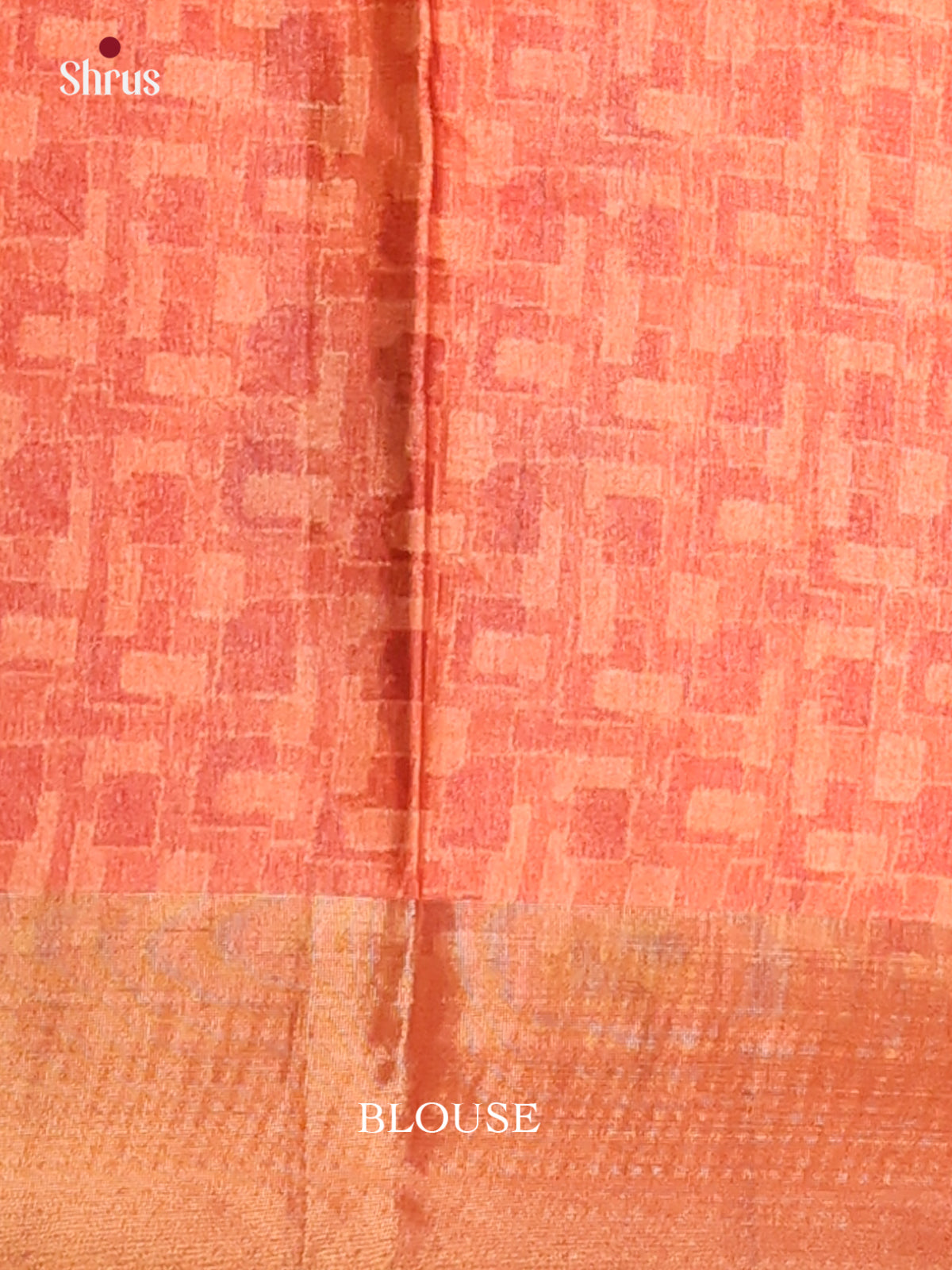 Orange - Printed Tussar saree - CIS06540 - Shop on Shrus.com