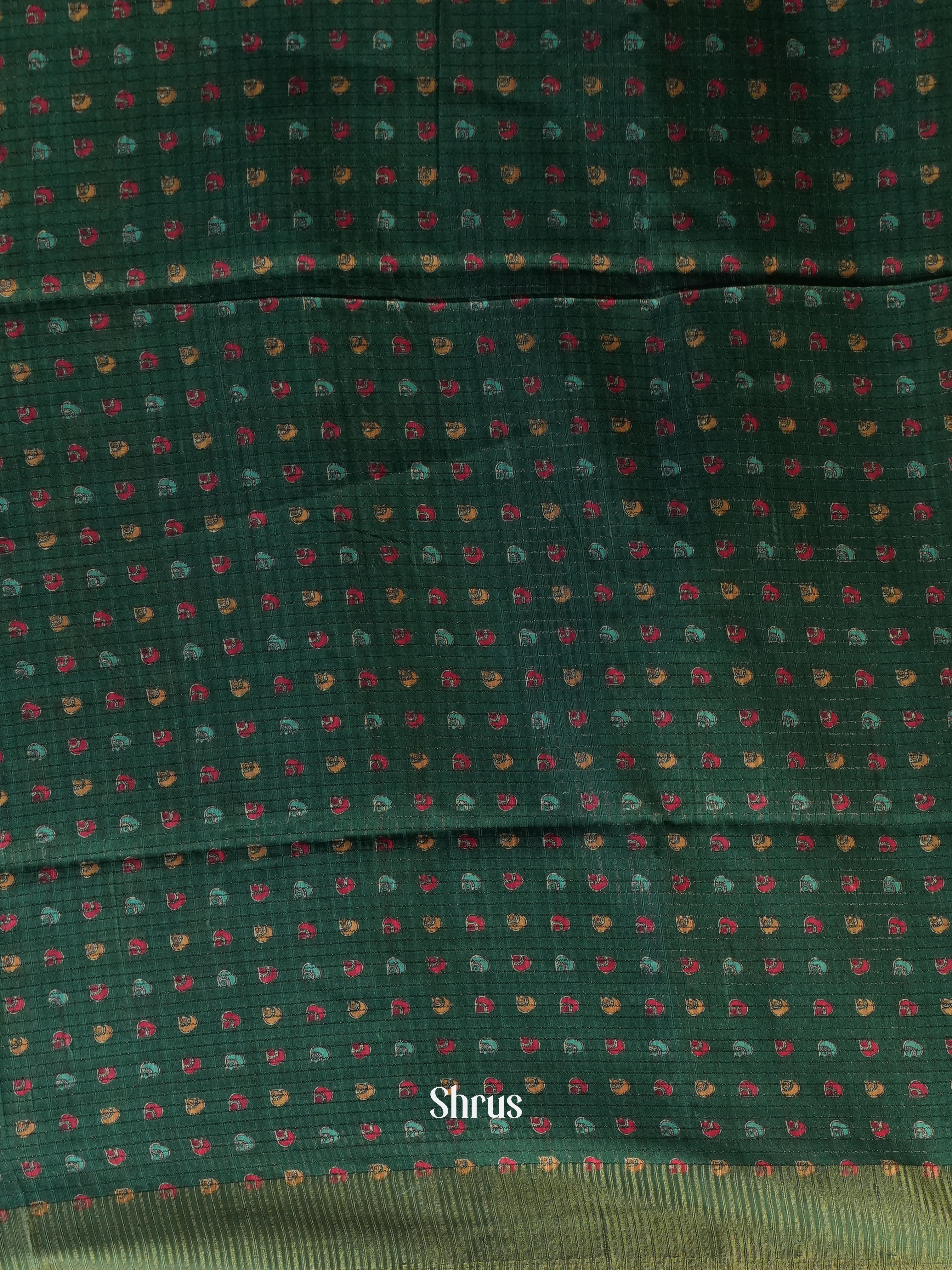 Pastel Green - Semi Tussar Saree - Shop on Shrus.com