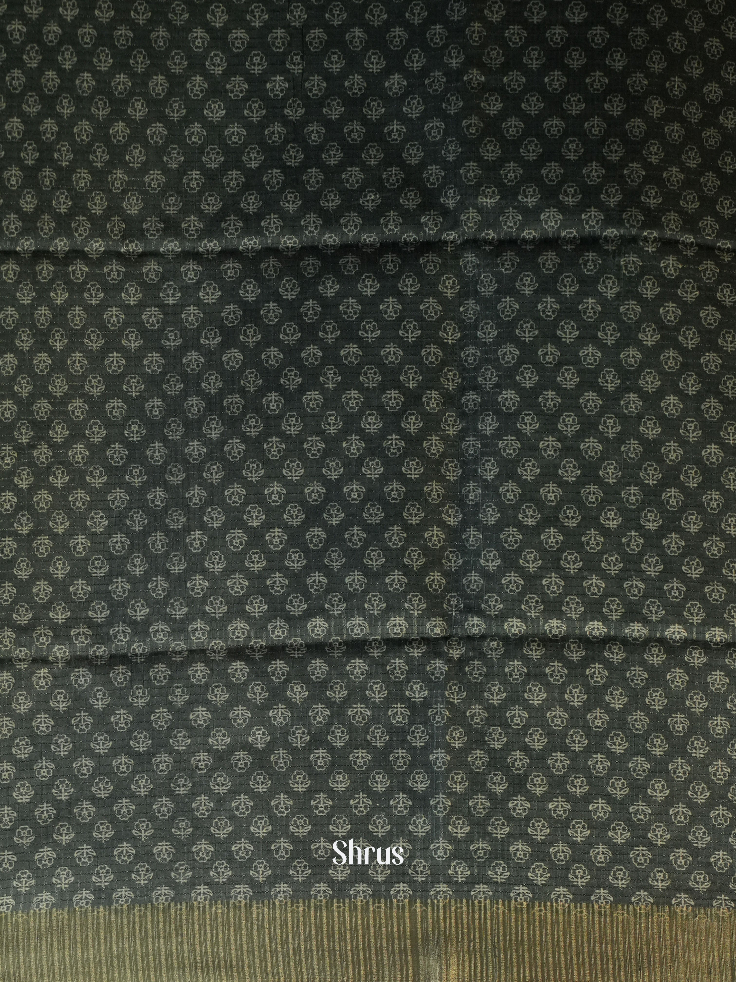 Grey - Semi Tussar Saree - Shop on Shrus.com