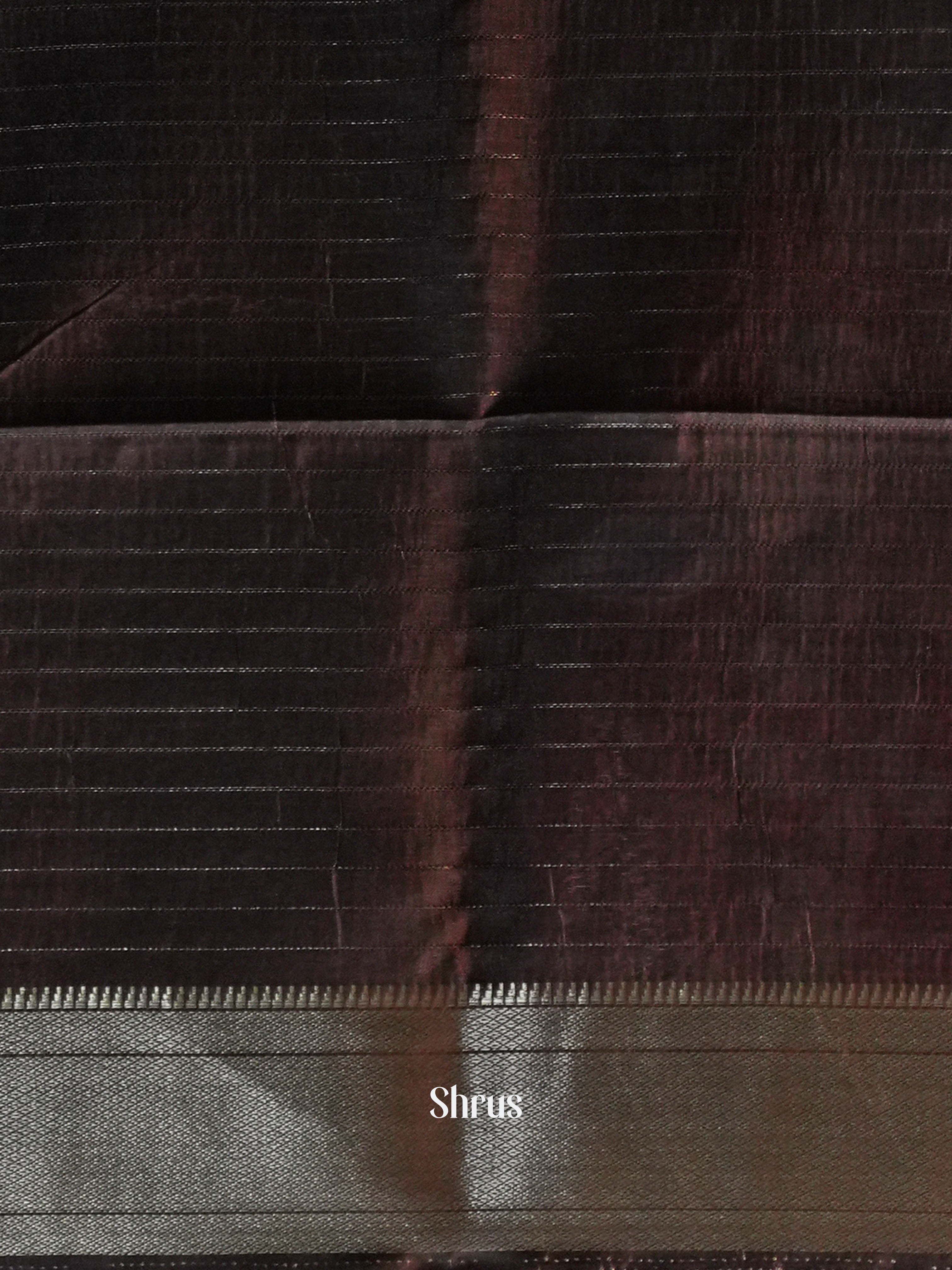 Brown - Semi Tussar Saree - Shop on Shrus.com