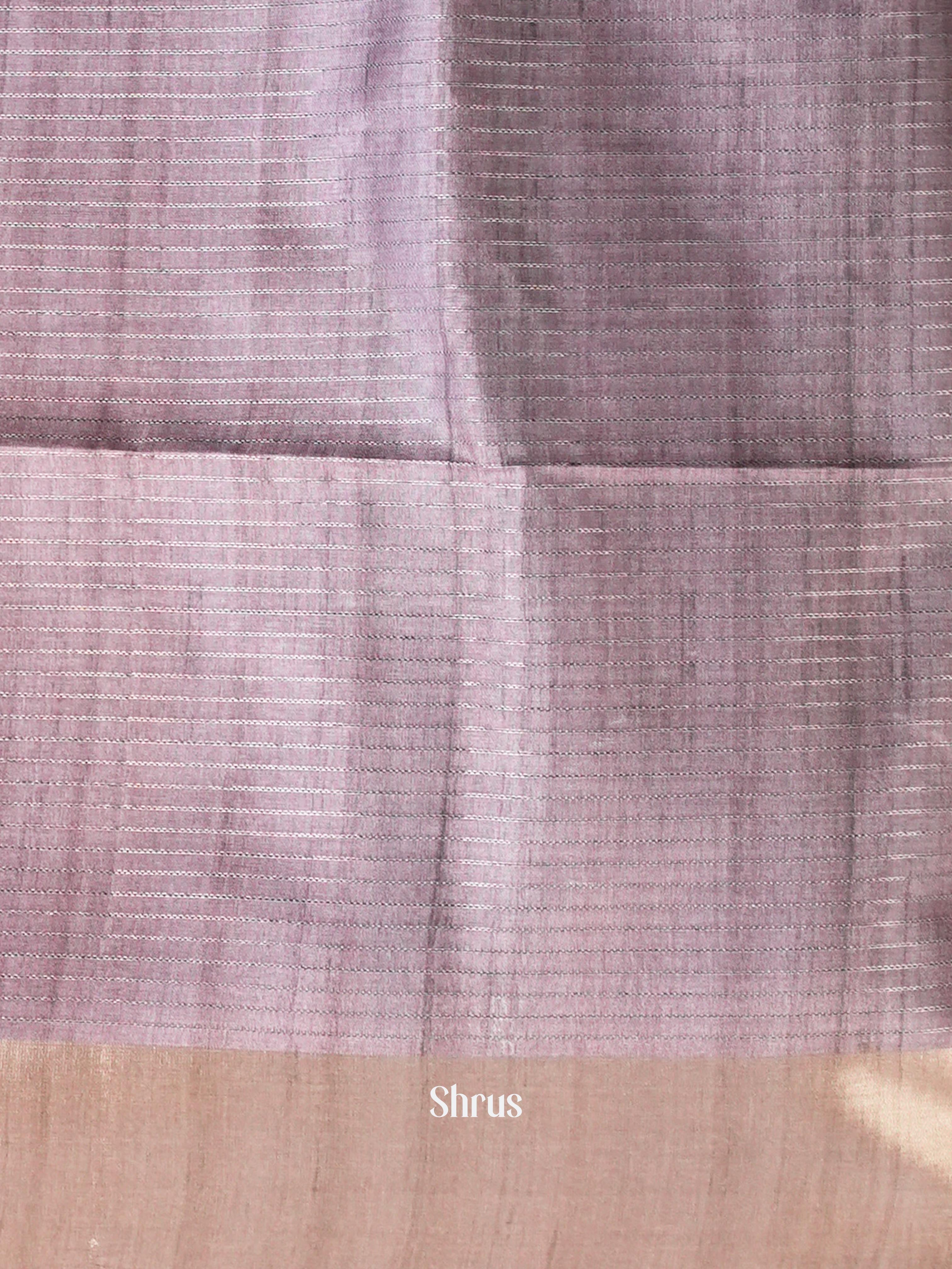 Green & Purple- Semi Tussar Saree - Shop on Shrus.com