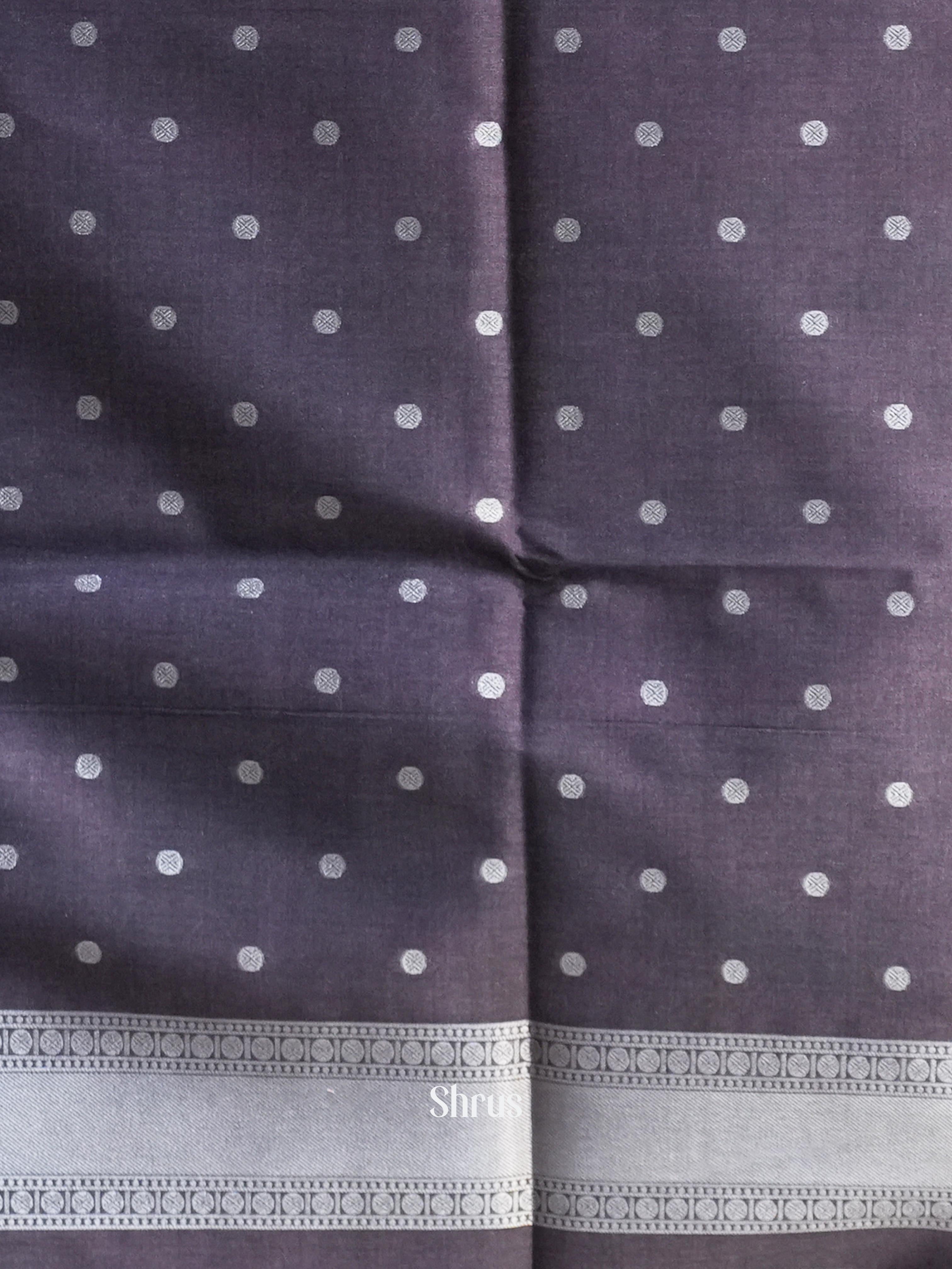 Onion Peel & Grey - Semi Tussar Saree - Shop on Shrus.com