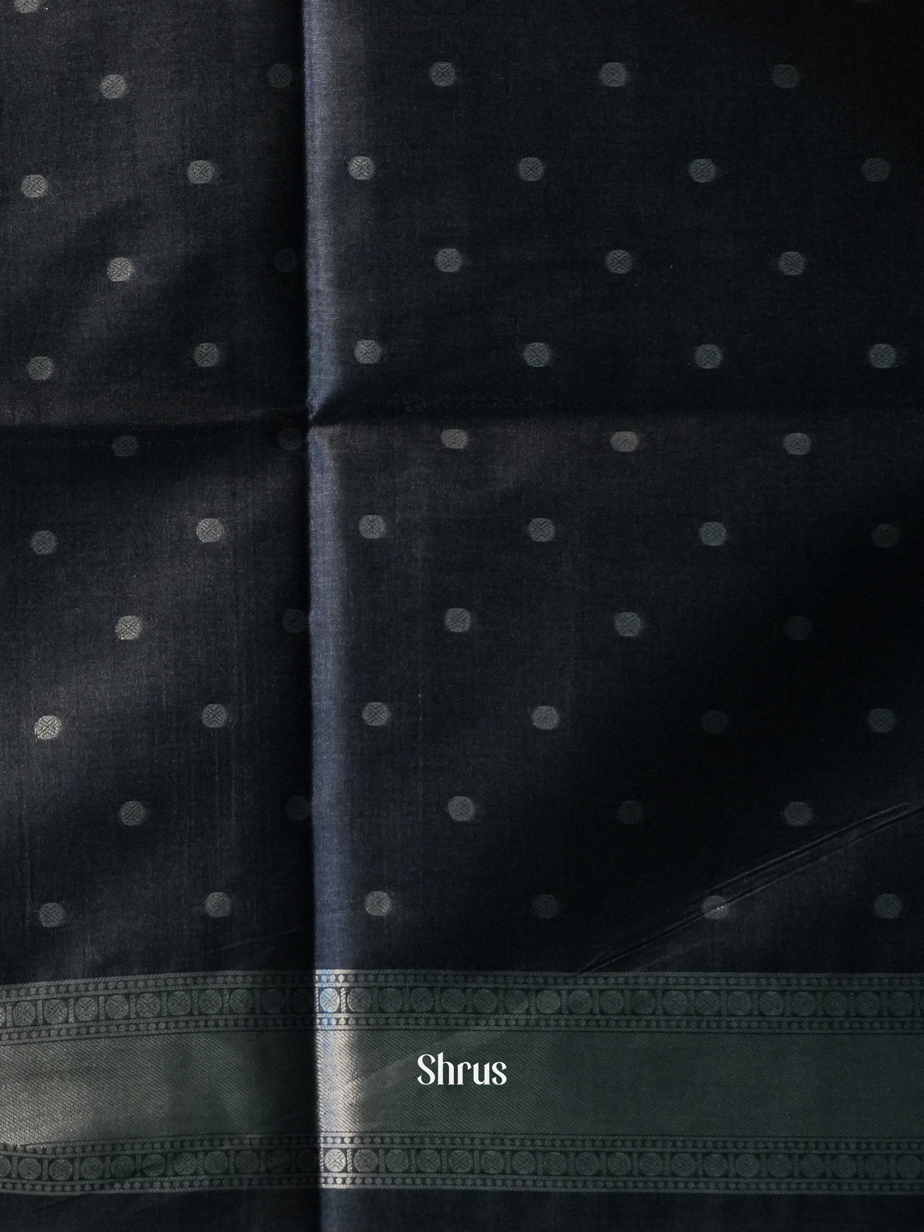 Golden Brown & Black - Semi Tussar Saree - Shop on Shrus.com