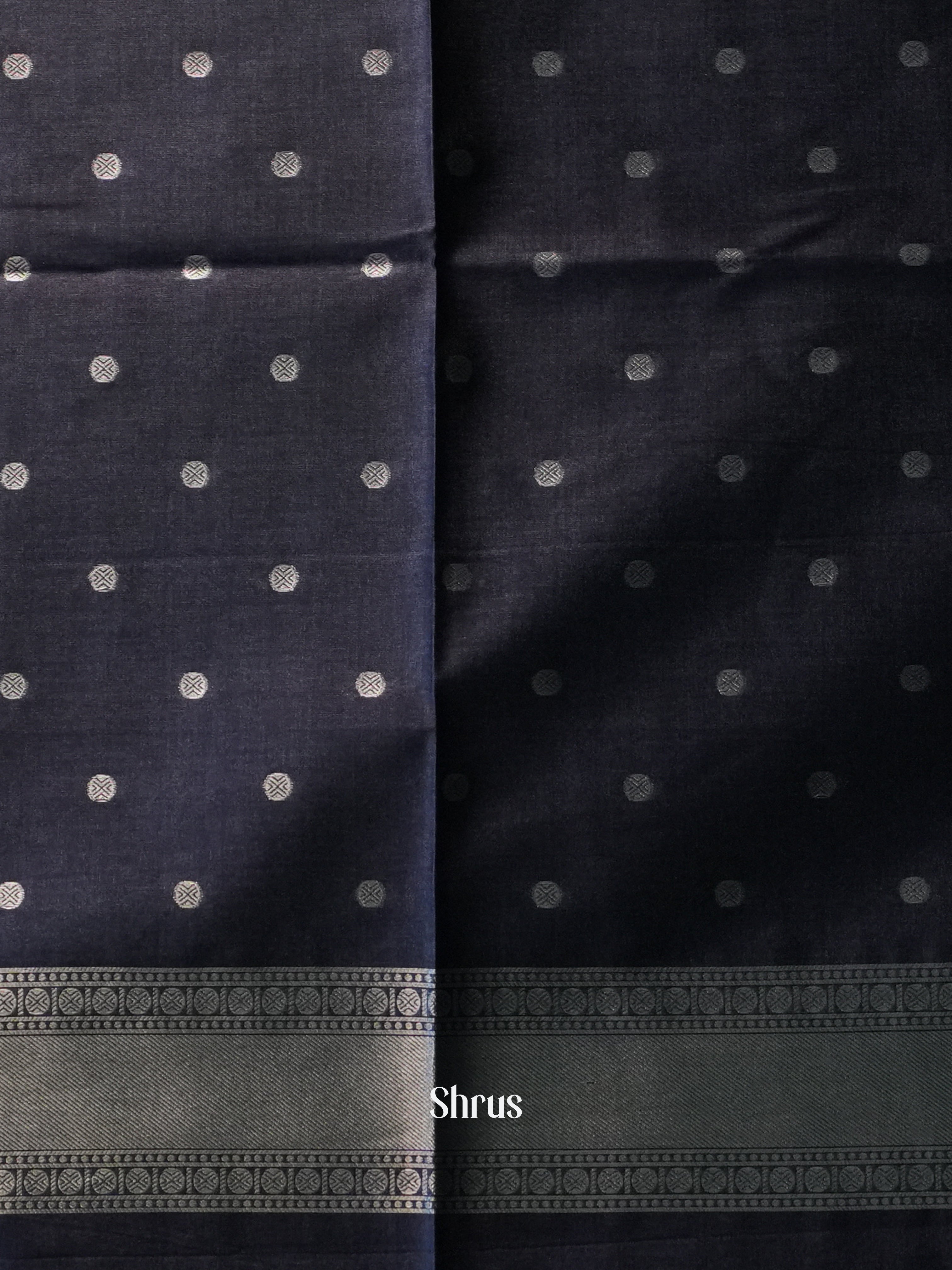 Purple & Blue - Semi Tussar Saree - Shop on Shrus.com